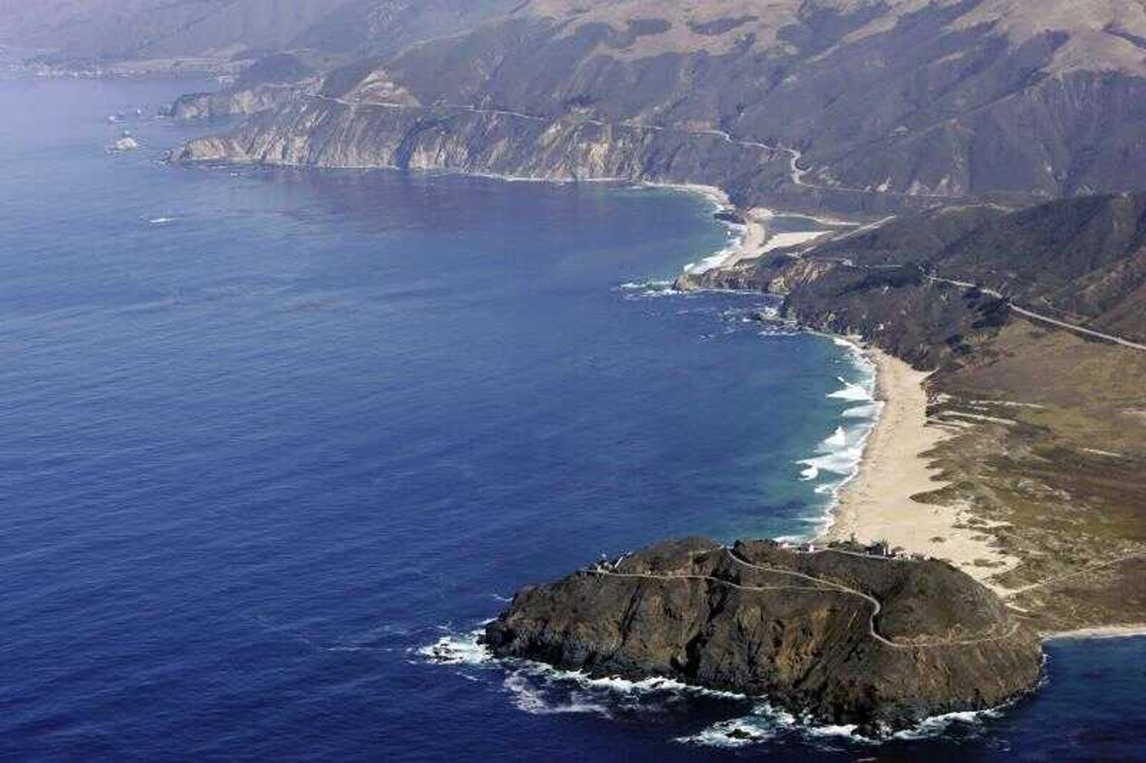 The Point Sur State Marine Reserve was seen in an aerial view in Big Sur, Calif. Despite intense opposition from fishermen, California wildlife regulators are creating the nation's most extensive network of "marine protected areas," stretches of ocean where fishing will be banned or severely restricted. (MARCIO JOSE SANCHEZ ~ Associated Press)