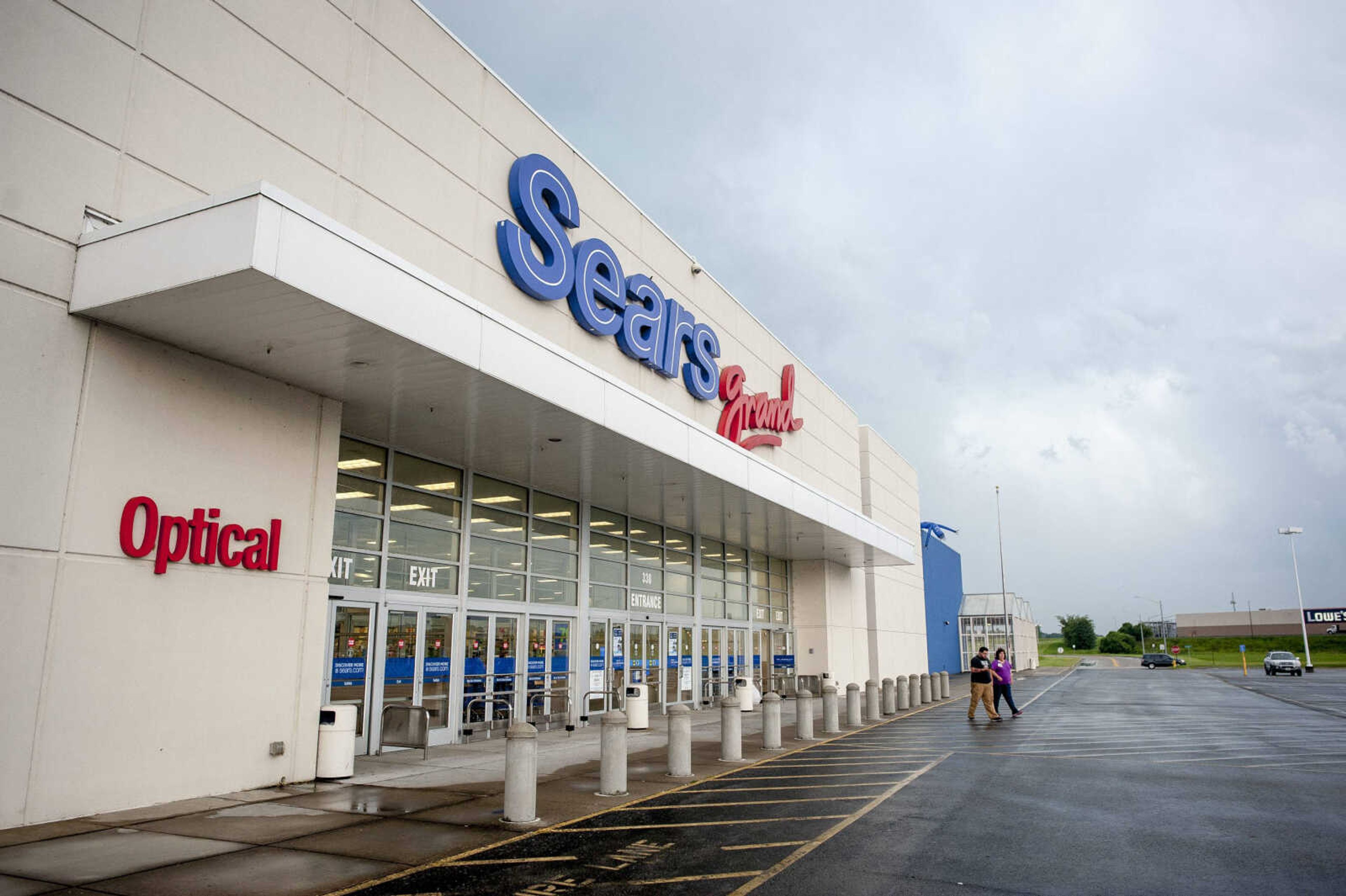 Michael and Carlita Dobbs exit Sears Grand on Tuesday at 330 Siemers Drive in Cape Girardeau. 