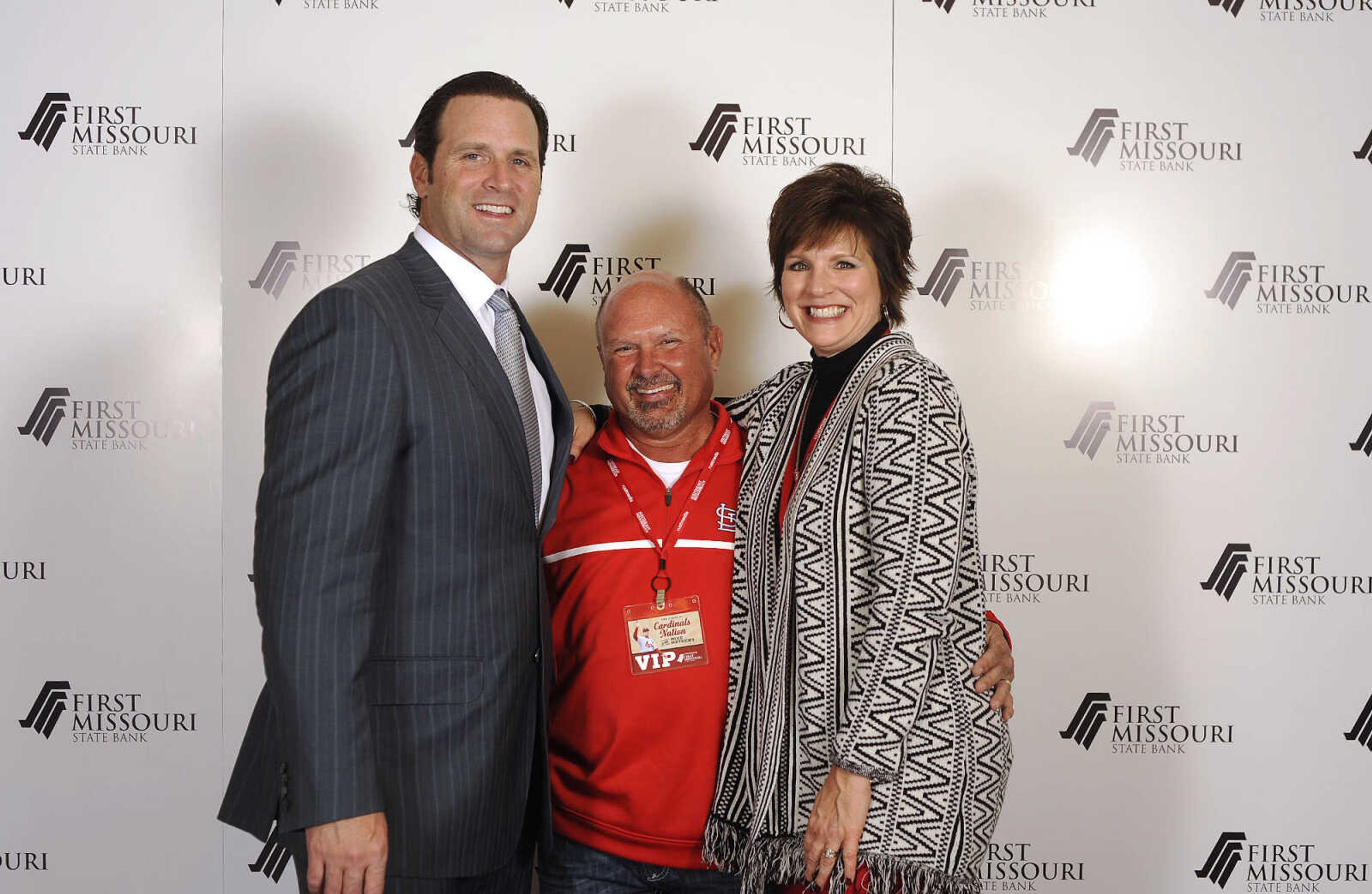 LAURA SIMON ~ lsimon@semissourian.com

Mike Matheny, manager of the St. Louis Cardinals, poses with fans during a VIP reception, Wednesday, Dec. 2, 2015, at Southeast Missouri State University's River Campus. "The State of Cardinals Nation" was presented by First Missouri State Bank.