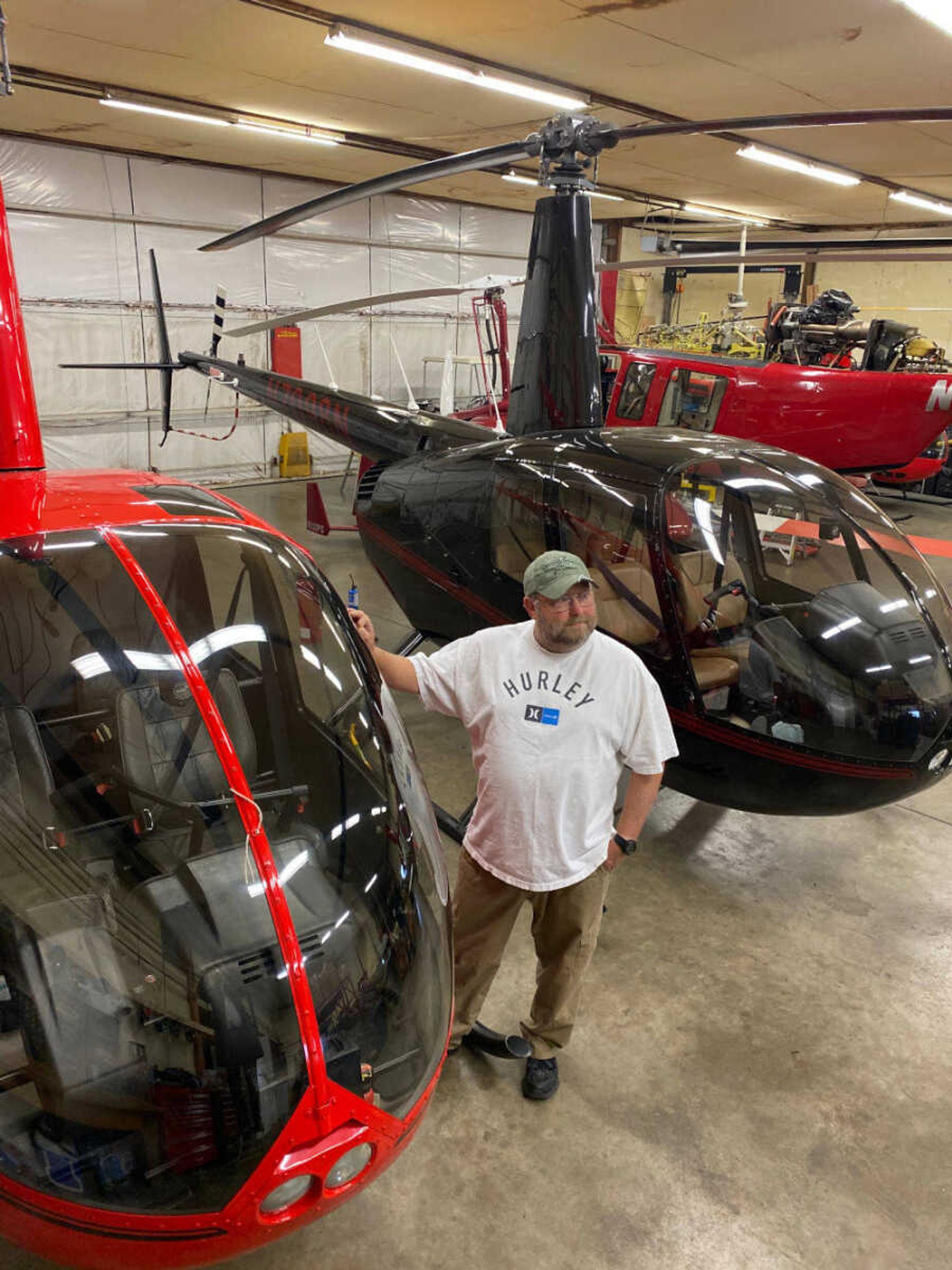 Co- owner of Cape Copters and holder of 36 world records in flying helicopters and gyrocopters, Paul Salmon.