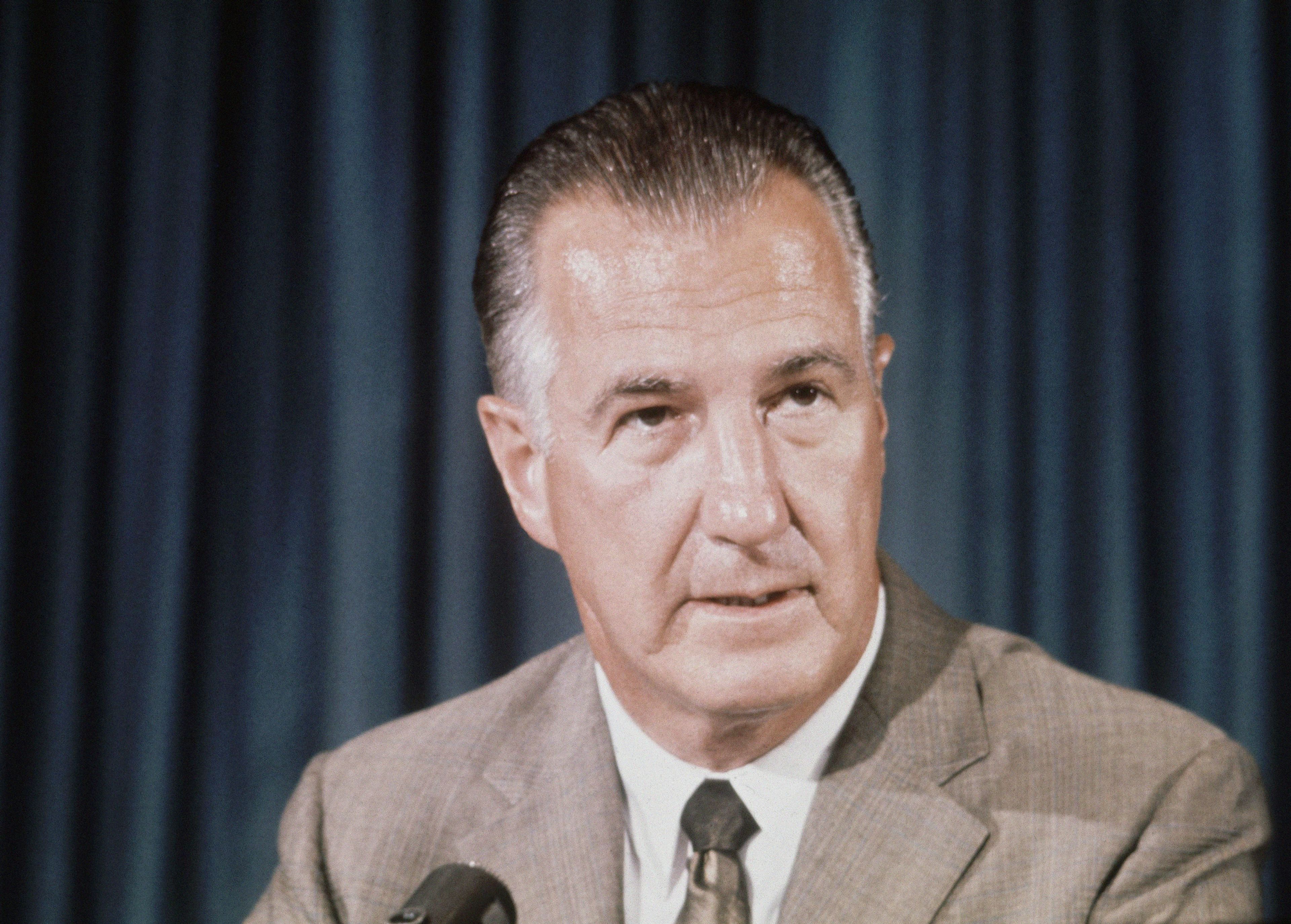 Vice President Spiro Agnew speaks as he attends the National Congress of American Indians convention in Albuquerque, N.M., Oct. 10, 1969.