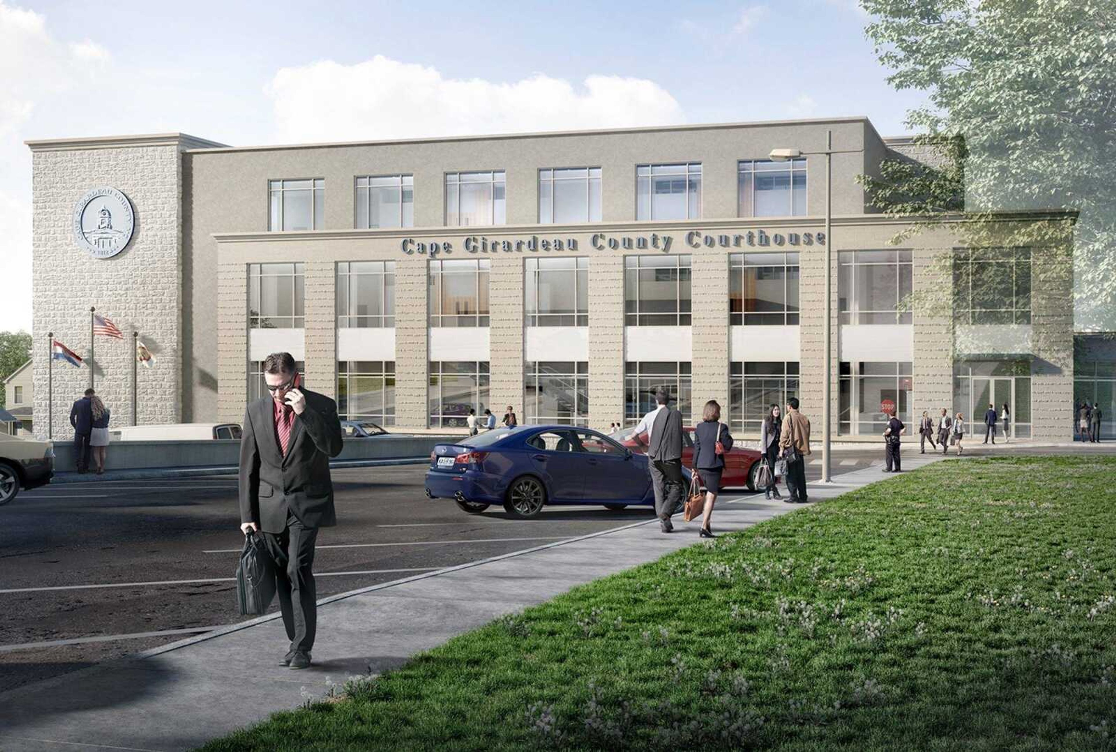 This rendering shows the exterior of the proposed new Cape Girardeau County Courthouse in Jackson.