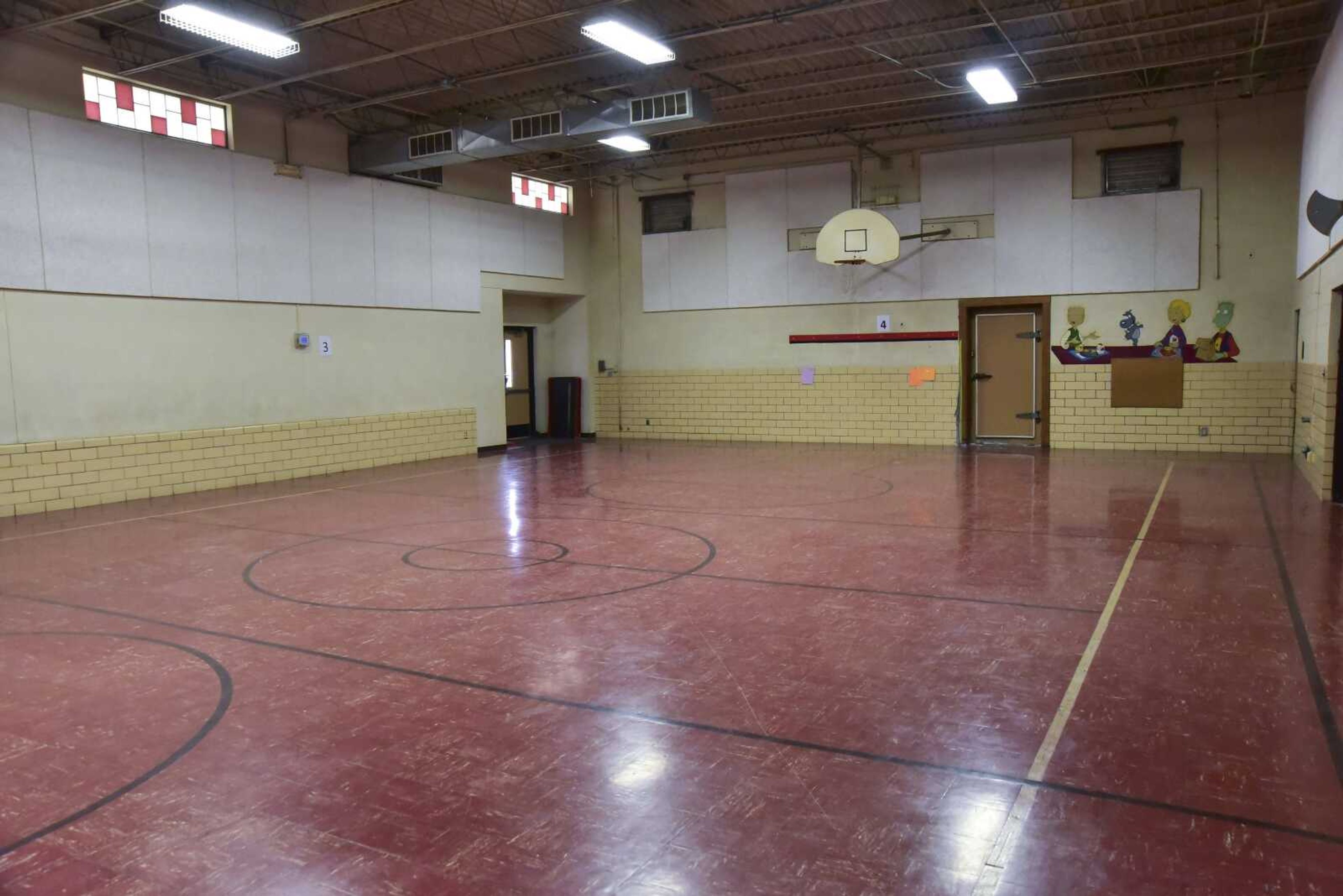 A view of inside the gym at Chaffee Elementary School. Renovation of the old elementary gymnasium into classrooms and storage space would be paid for from a tax levy for the school district. 