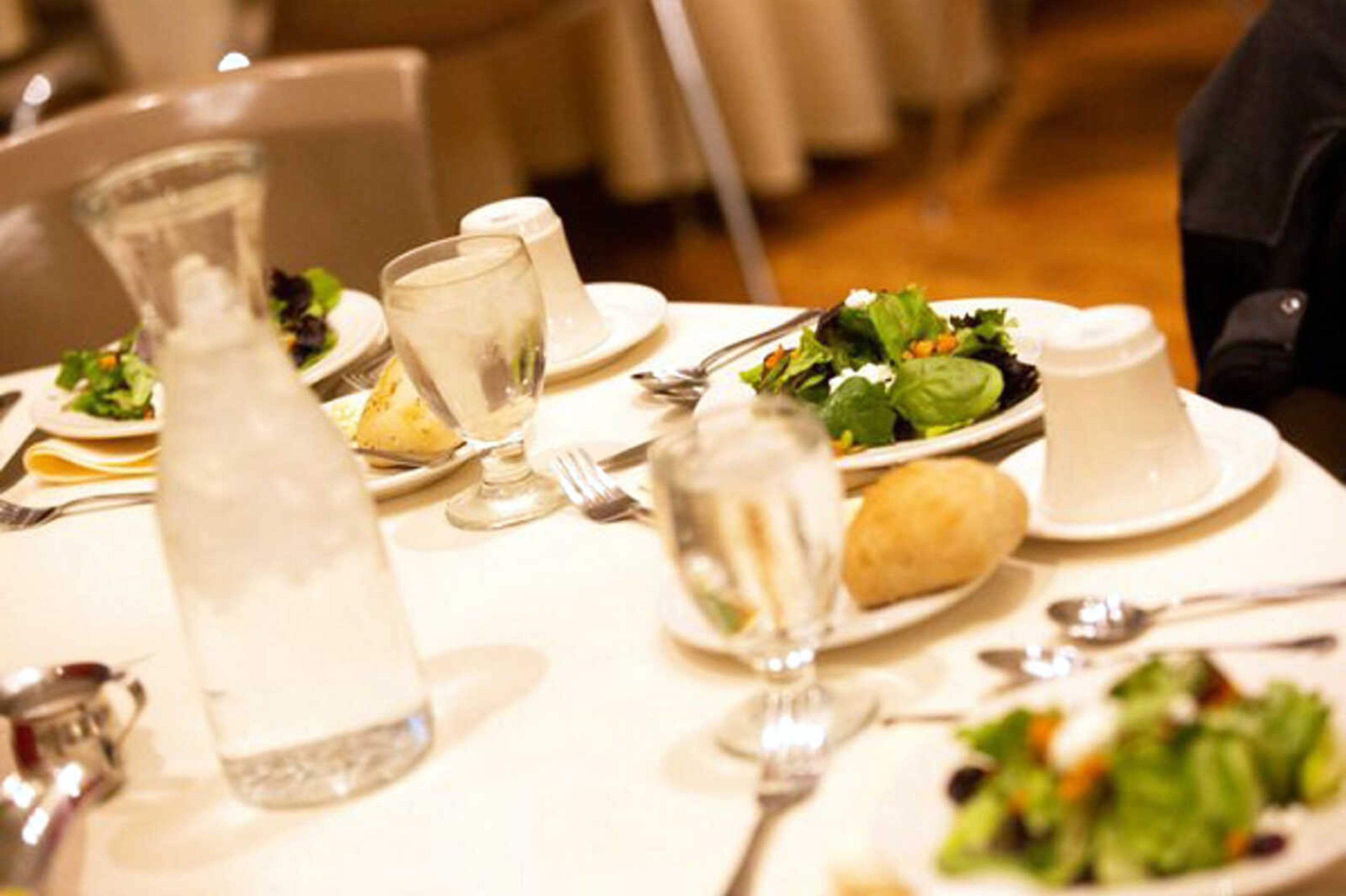 A table is pictured at the Fall 2019 Etiquette Dinner at Wehking Alumni Center on the campus of Southeast Missouri State University in Cape Girardeau.