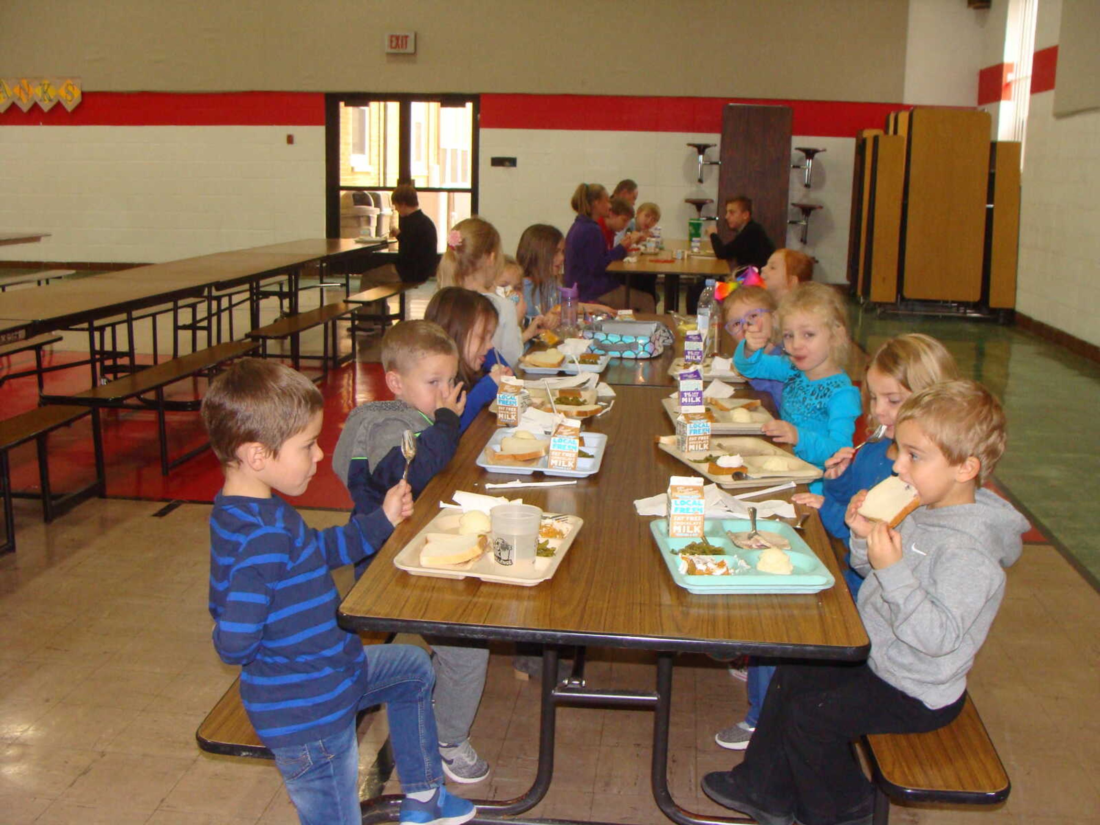 The pre-k students enjoyed their special meal.