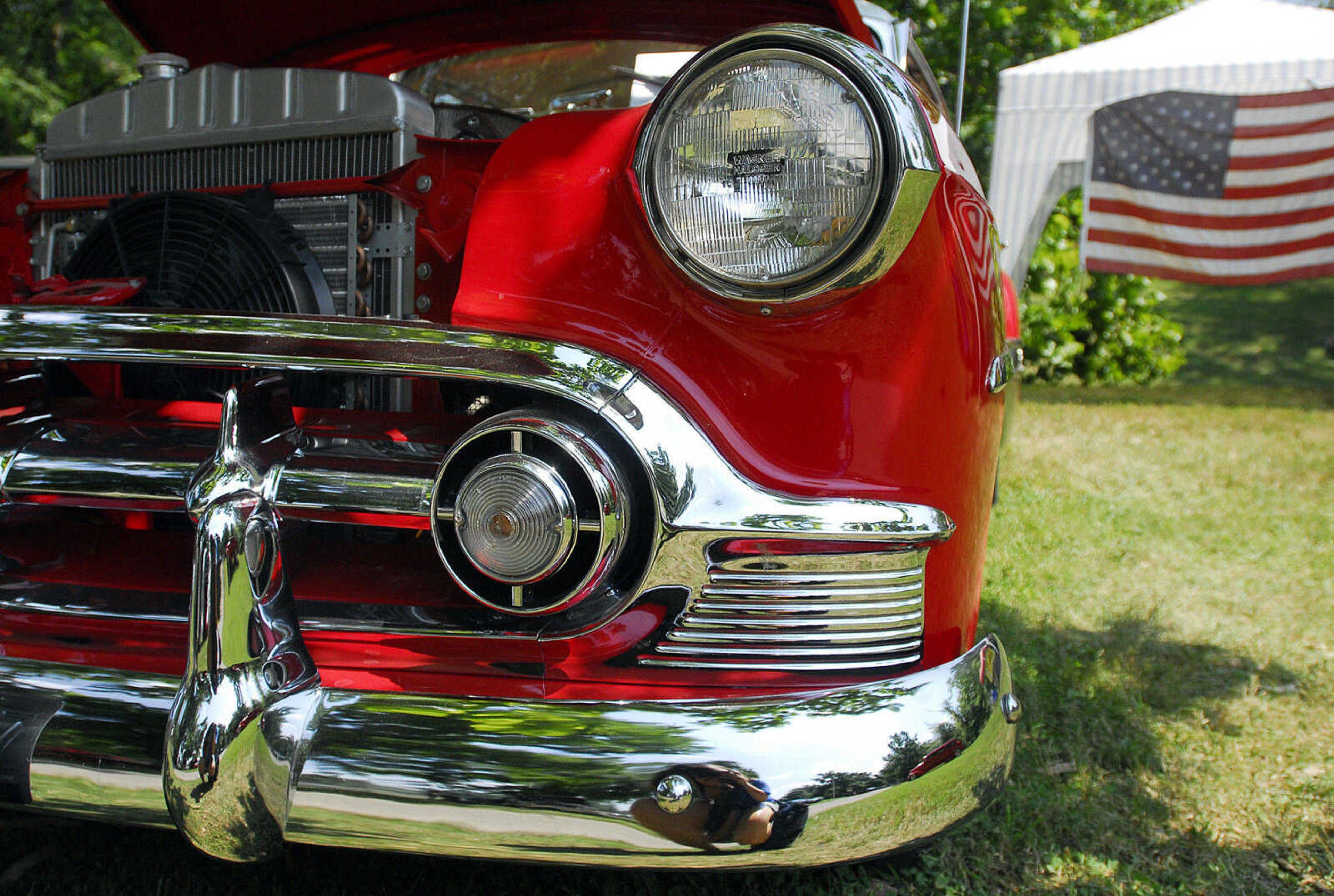 LAURA SIMON~lsimon@semissourian.com
LAURA SIMON~lsimon@semissourian.com
A 1953 Chevrolet Belair was on display at the car show Sunday during Jackson's Fourth of July celebration.