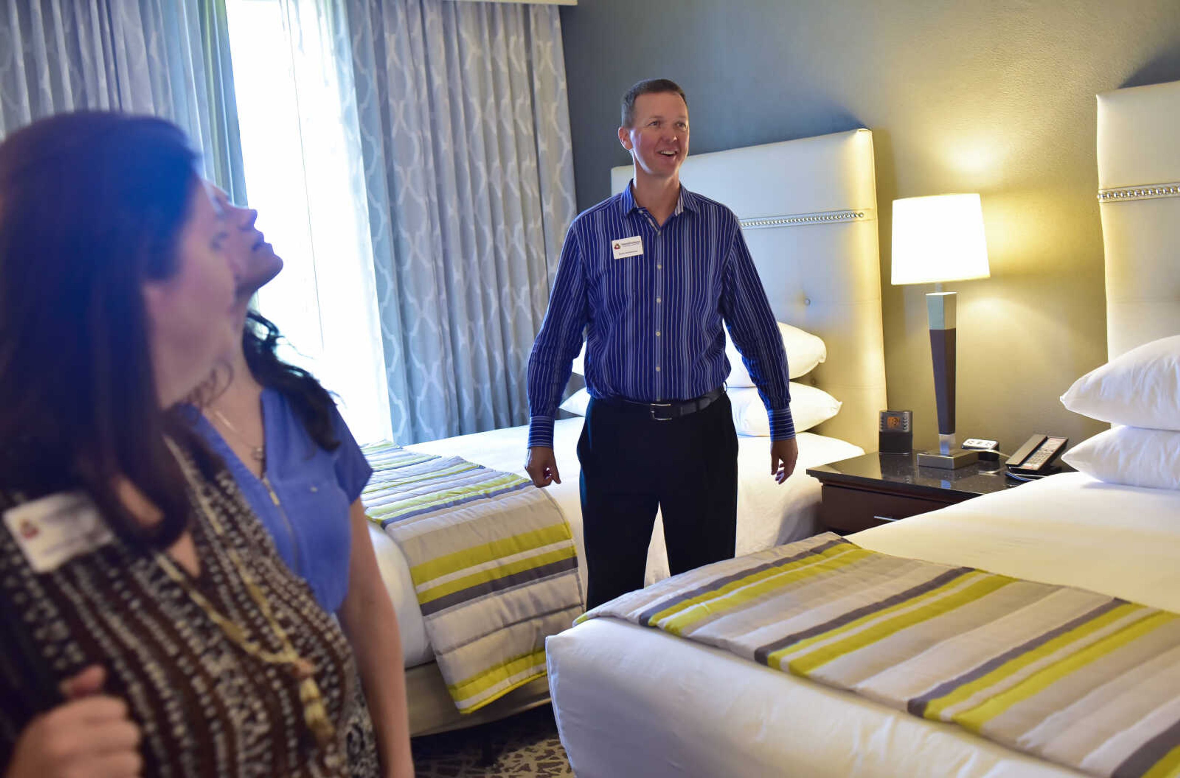 A tour of a room on the 8th floor at the Drury Plaza Hotel Cape Girardeau Conference Center Thursday, Sept. 7, 2017 in Cape Girardeau.