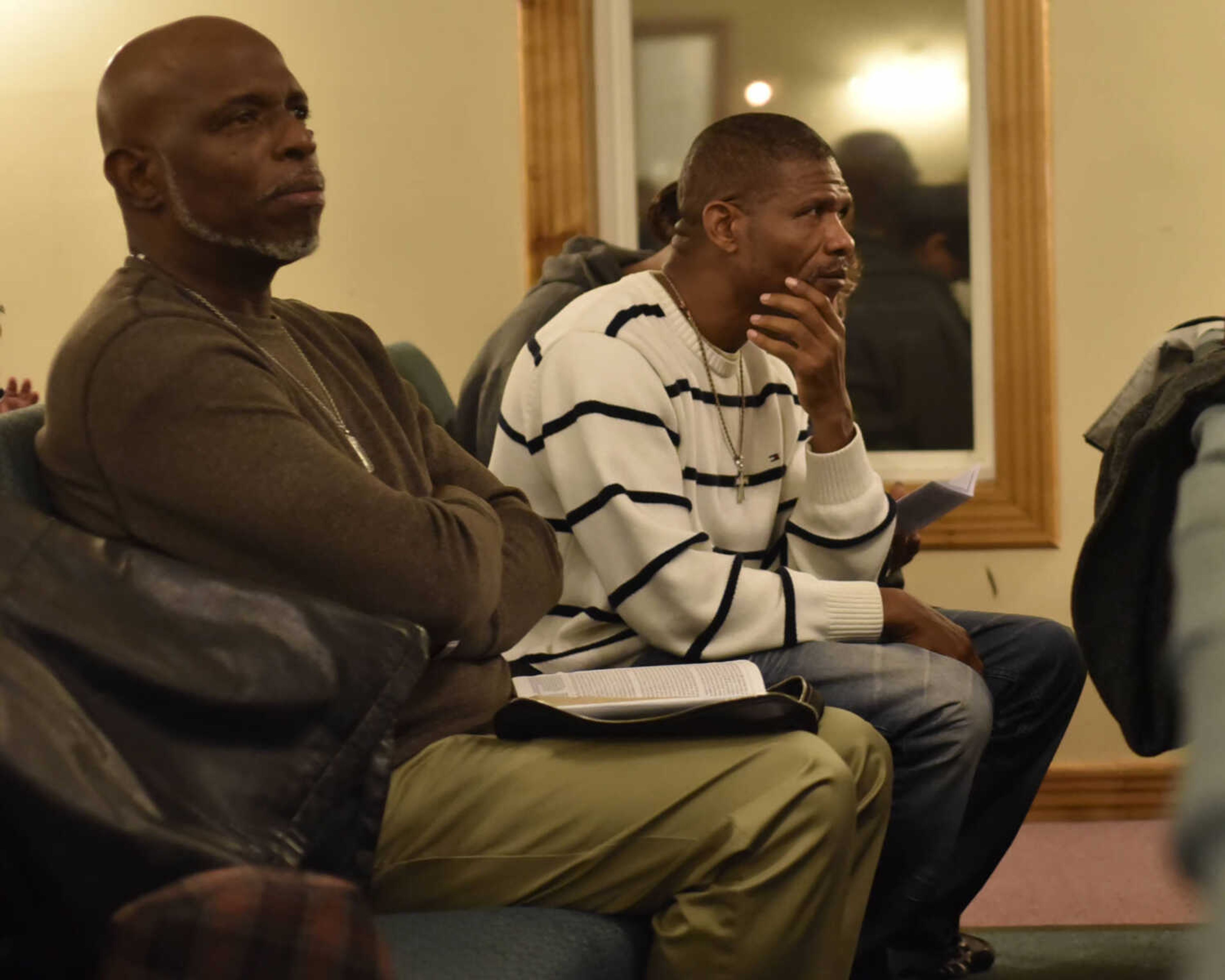 BEN MATTHEWS ~ bmatthews@semissourian.com&nbsp;Attendees at the 27th Annual Dr. Martin Luther King, Jr. Community Celebration Program listen to a keynote address given by Pastor Christopher E. Swims on January 15, 2017 at Greater Dimensions Church in Cape Girardeau.