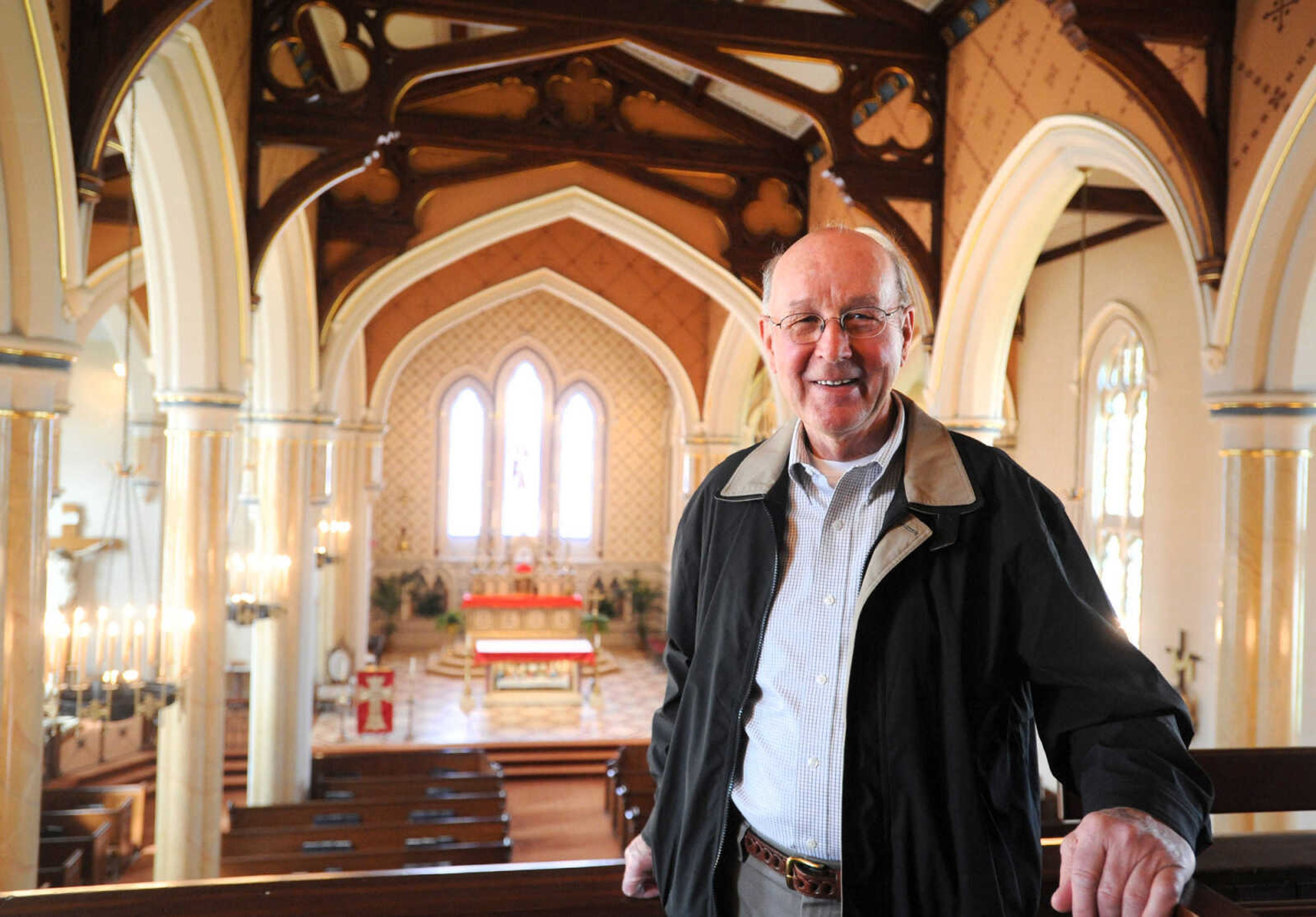 LAURA SIMON ~ lsimon@semissourian.com

Ron Kirby poses for a photo in the choir loft of Old St. Vincent's Catholic Church, Monday, March 30, 2015, in downtown Cape Girardeau.