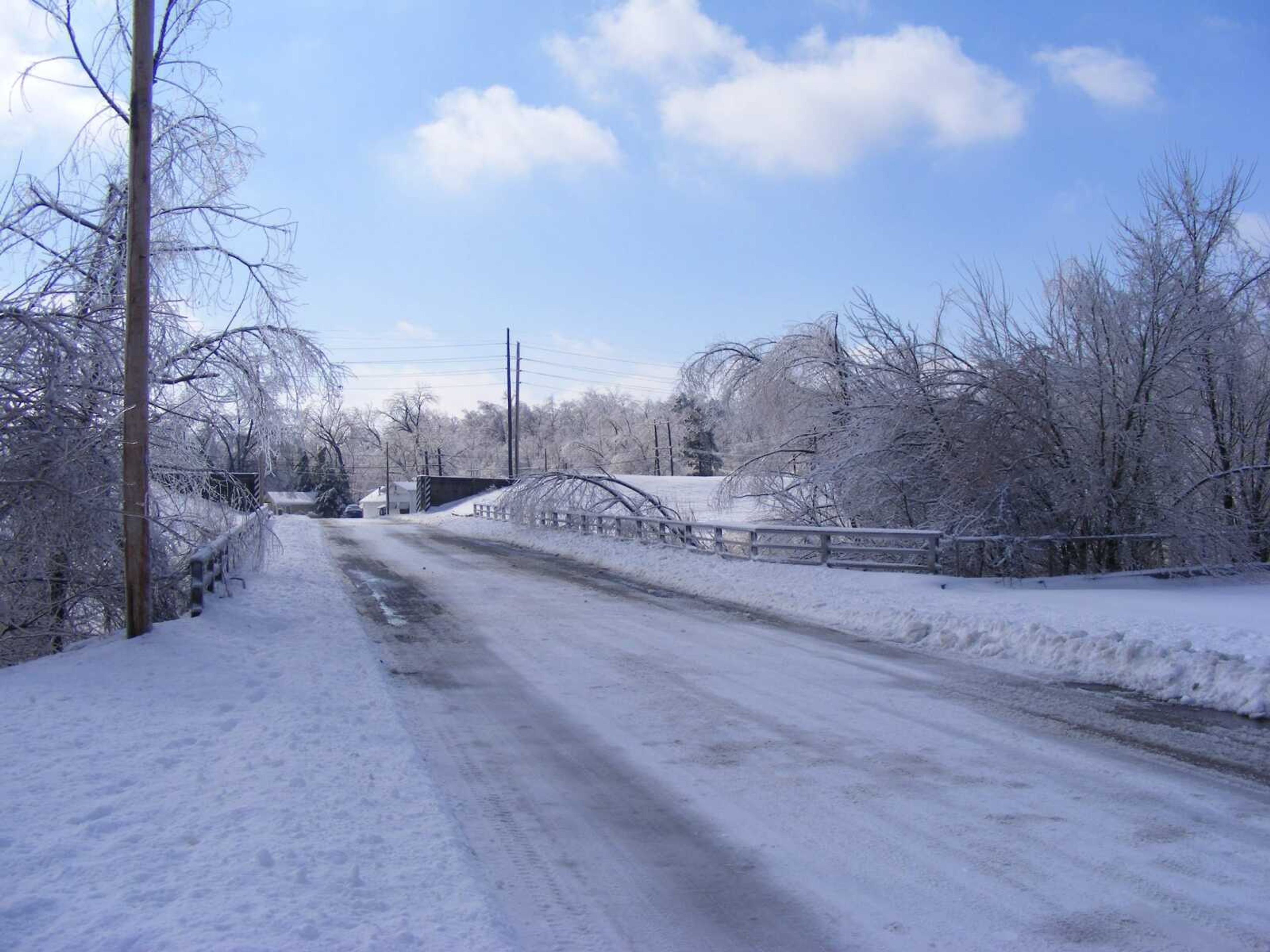 Submitted photo by Nathan Cromwell
North Main Street in Red Star district still covered and slippery!