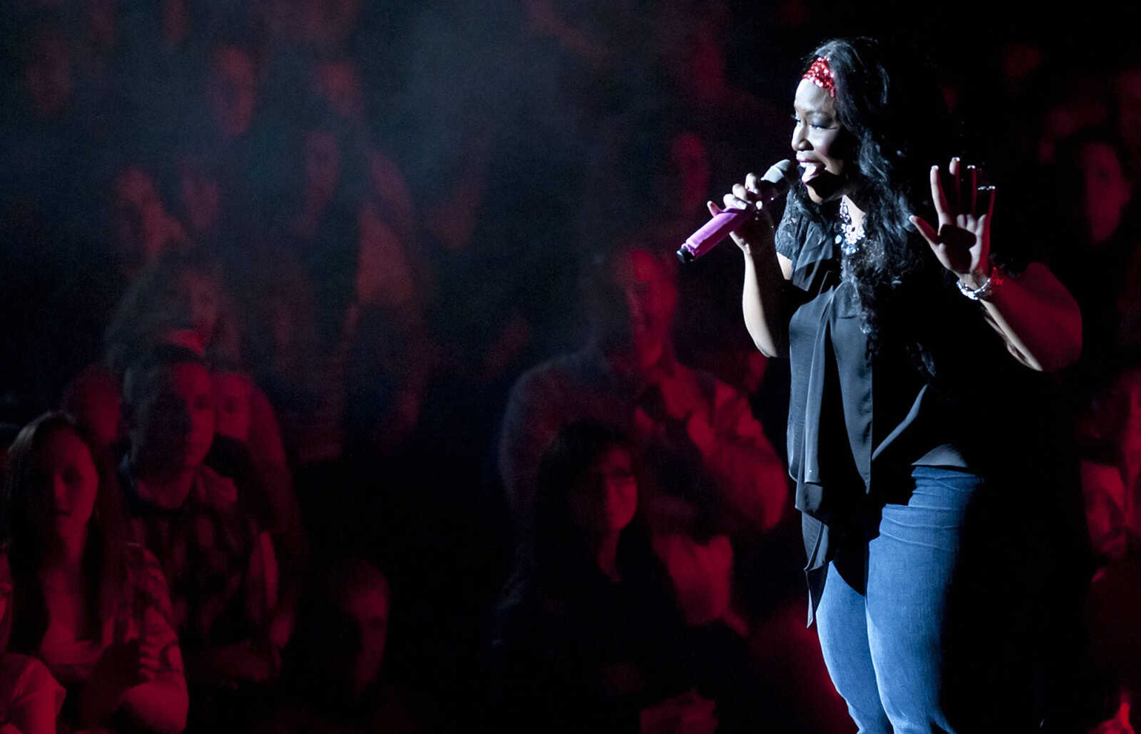 Mandisa performs as part of the Hits Deep Tour Friday, Dec. 13, at the Show Me Center in Cape Girardeau. The Christian singer, whose given name is Mandisa Hundley, was a contestant on the fifth season of ŇAmerican Idol,Ó in 2006.