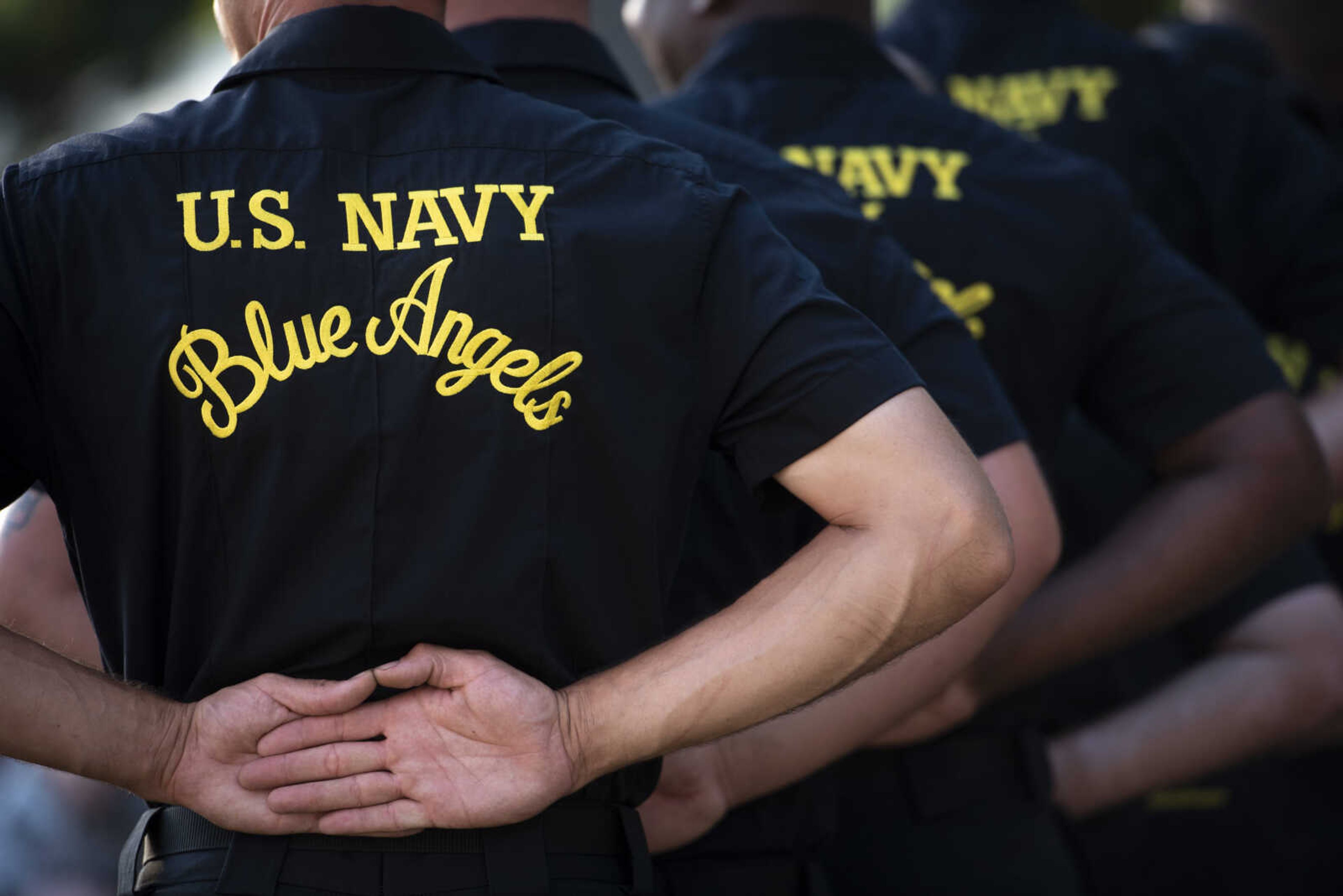 U.S. Navy Blue Angels are recognized during the season's first Tunes at Twilight on Friday, May 17, 2019, at Ivers Square near Common Pleas Courthouse in Cape Girardeau.