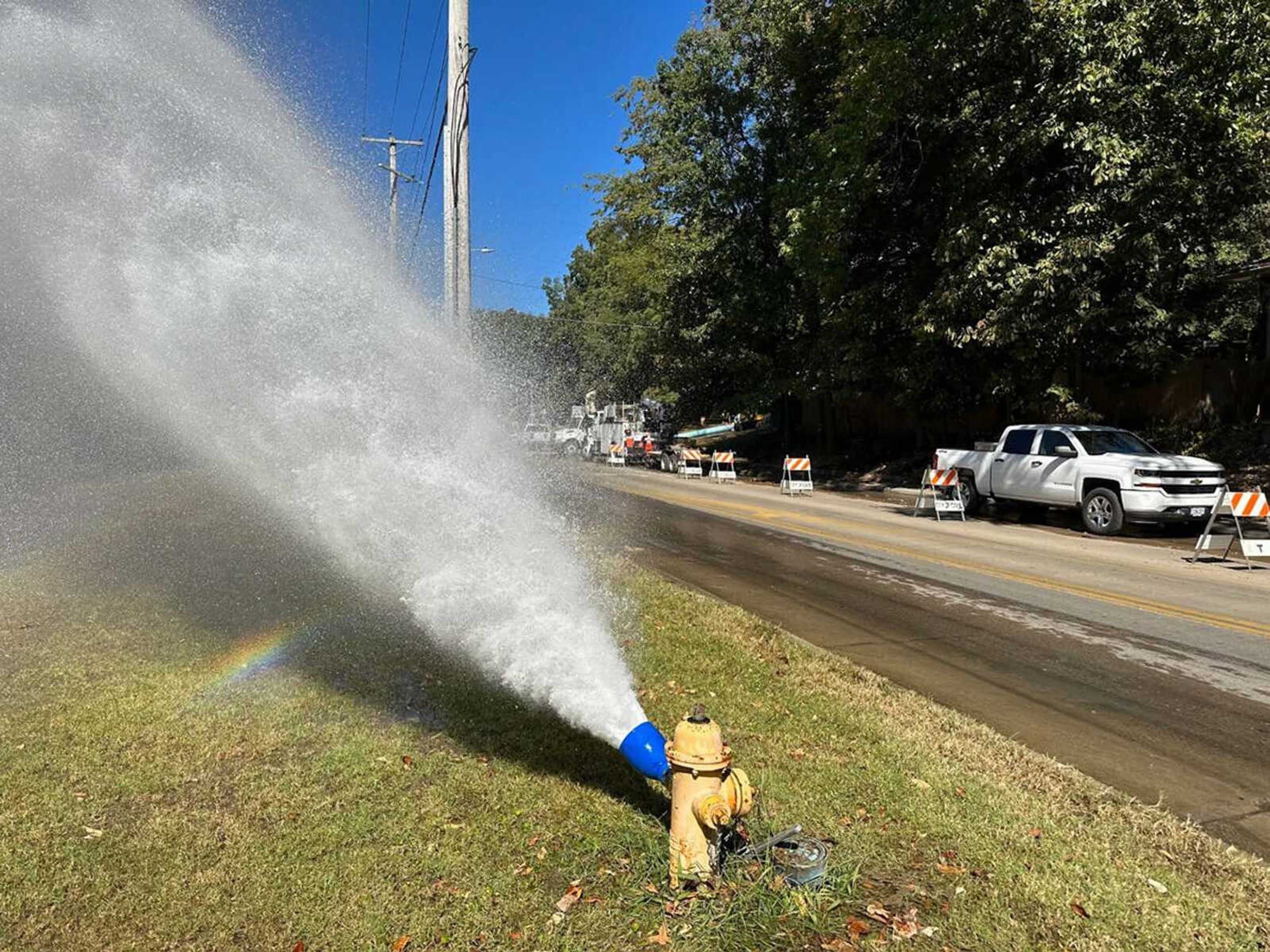 Cape Girardeau municipal employees work to repair a water main break Oct. 4 in the area of the 1500 block of Big Bend Road. About $90 million worth of water system infrastructure work has been identified in the city.