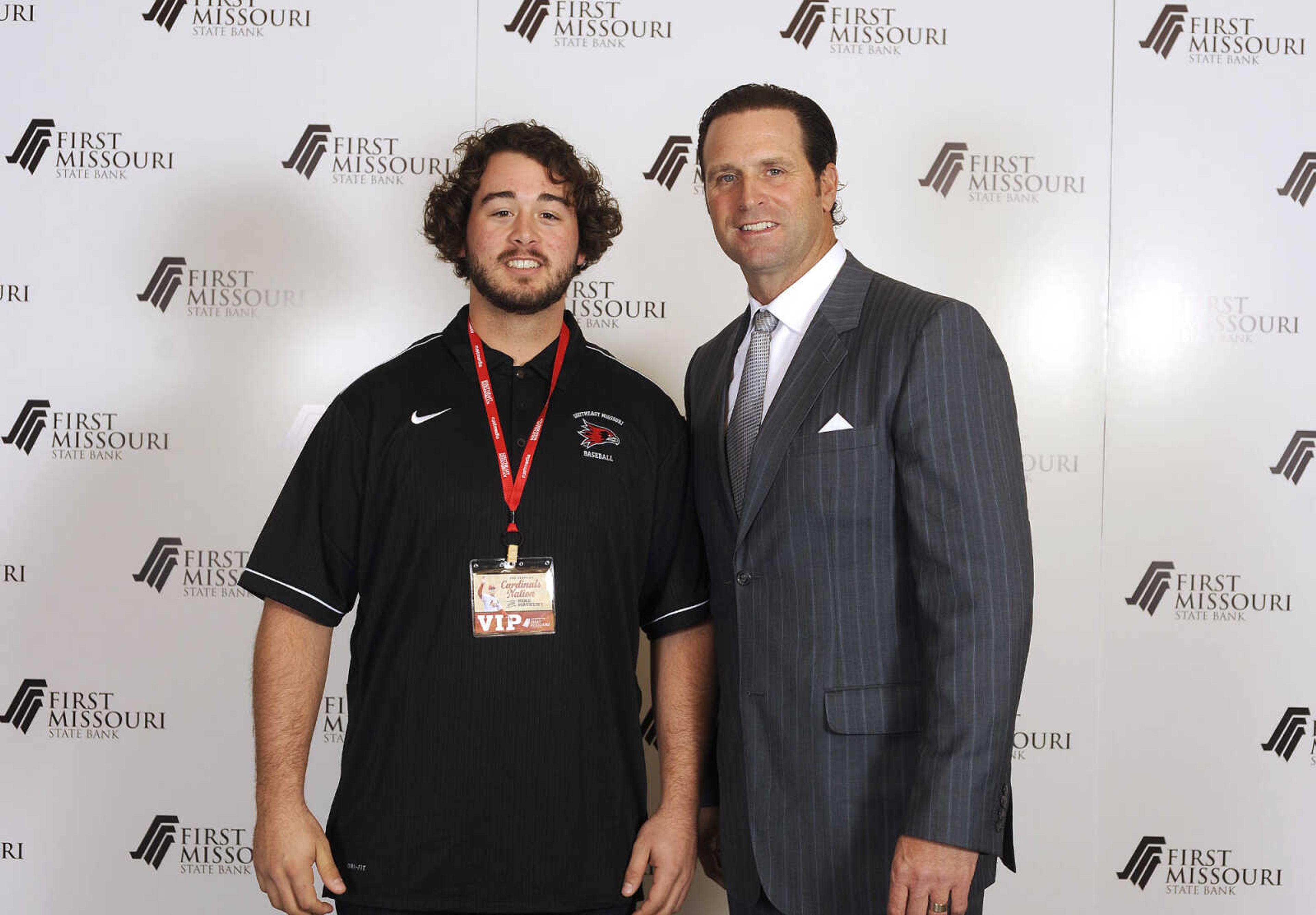 LAURA SIMON ~ lsimon@semissourian.com

Mike Matheny, manager of the St. Louis Cardinals, poses with fans during a VIP reception, Wednesday, Dec. 2, 2015, at Southeast Missouri State University's River Campus. "The State of Cardinals Nation" was presented by First Missouri State Bank.