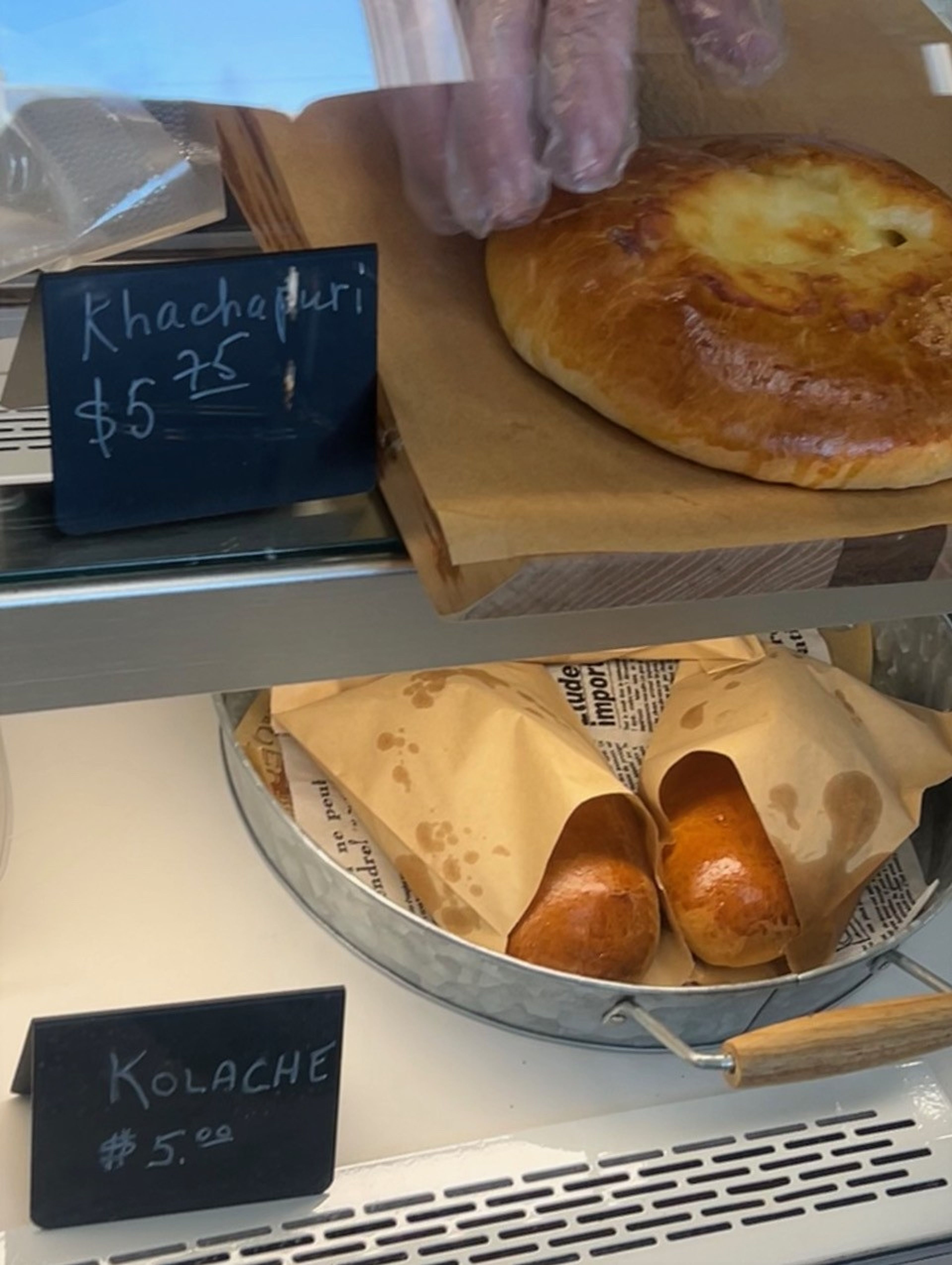 Marble Hill Cakes offers a few savory items including kolaches, Khachapuri and paninis for those seeking a quick and affordable lunch on the go