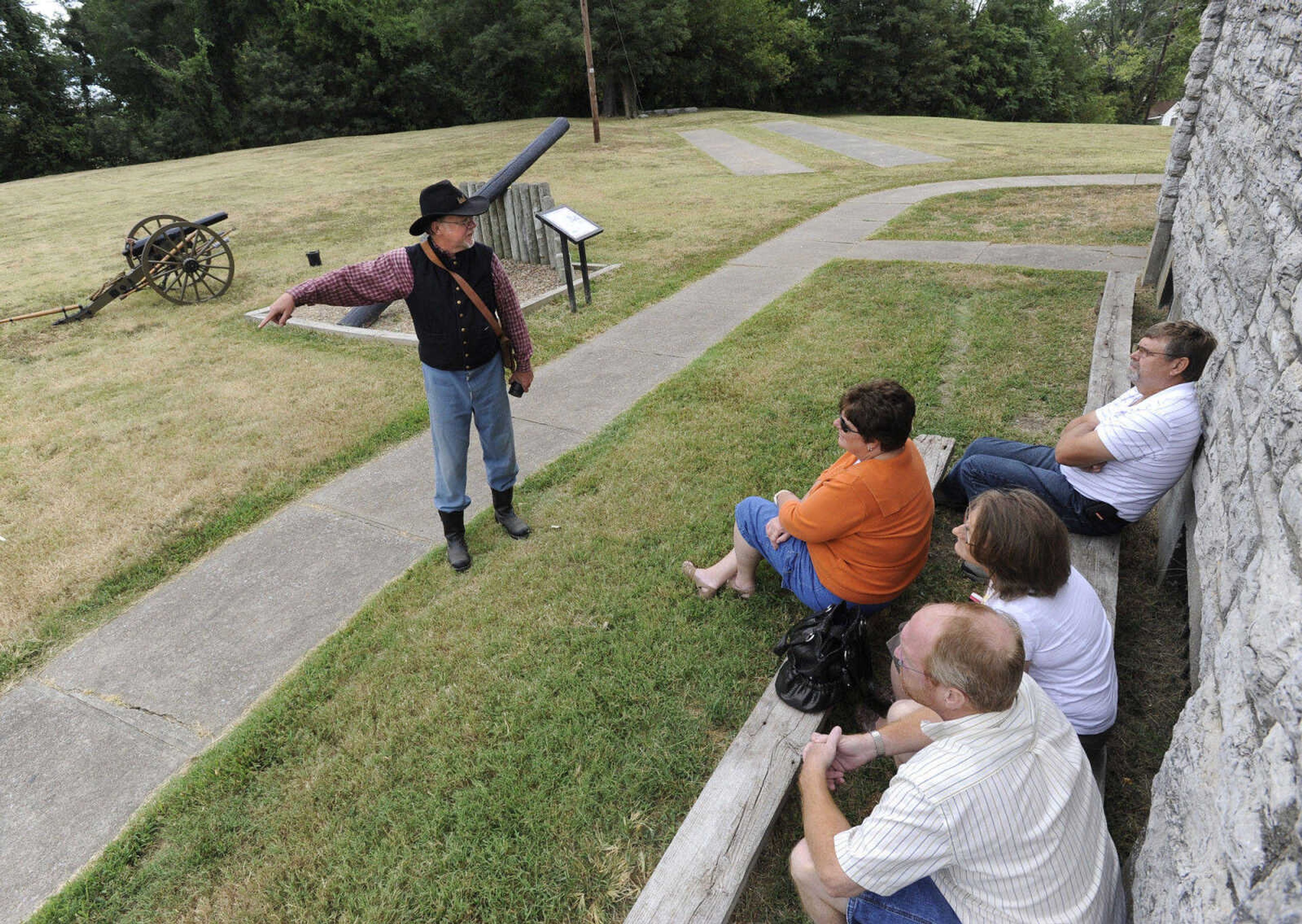 FRED LYNCH ~ flynch@semissourian.com
Scott House talks about local Civil War history Monday, Sept. 5, 2011 at Fort D in Cape Girardeau.