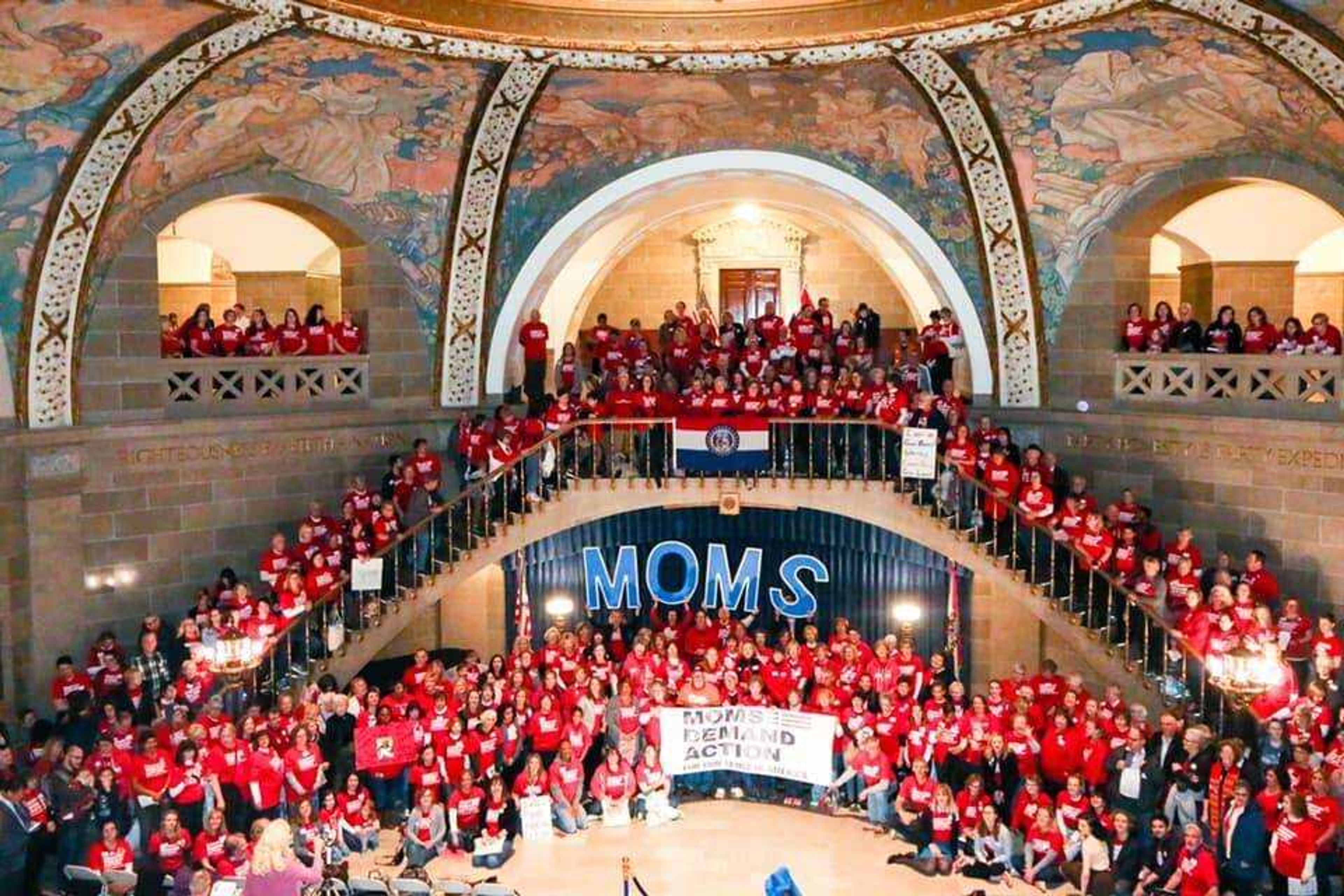 Missouri Moms Demand Action in the Rotunda of the Missouri Capitol