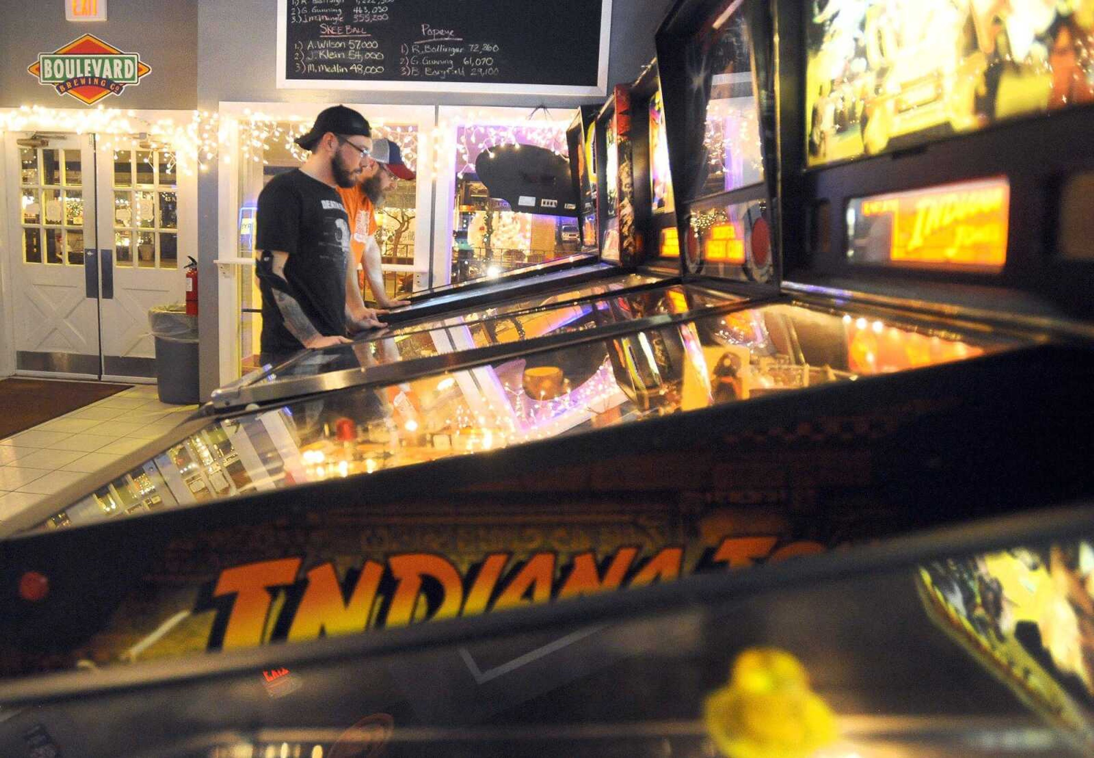 Latt Browne, left, and Jason Mungle, owners of Coin-Op Cantina in downtown Cape Girardeau. (Laura Simon)