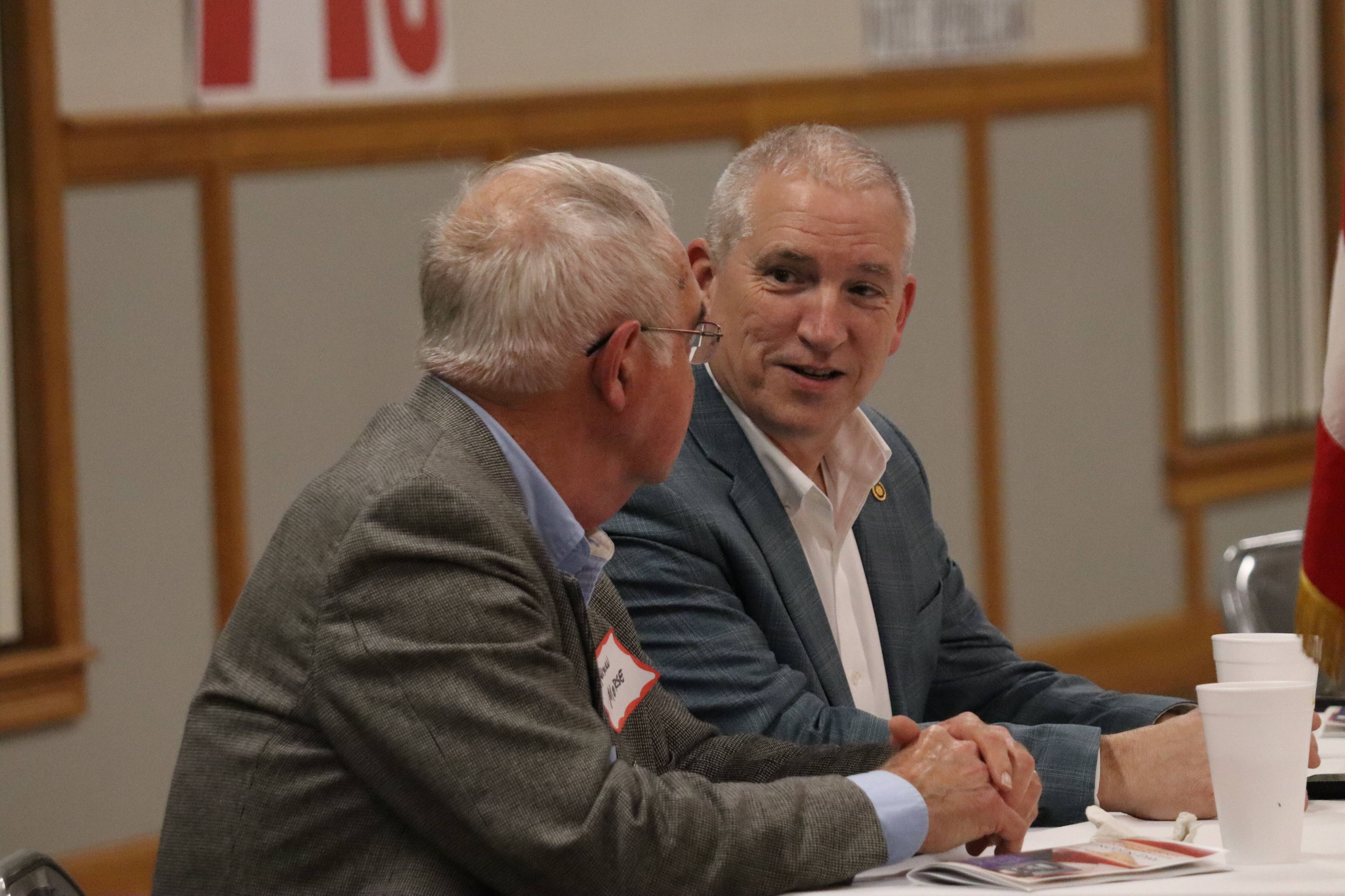 District 147 Rep. John Voss, right, retained his seat in Tuesday's general election to earn a second term. 