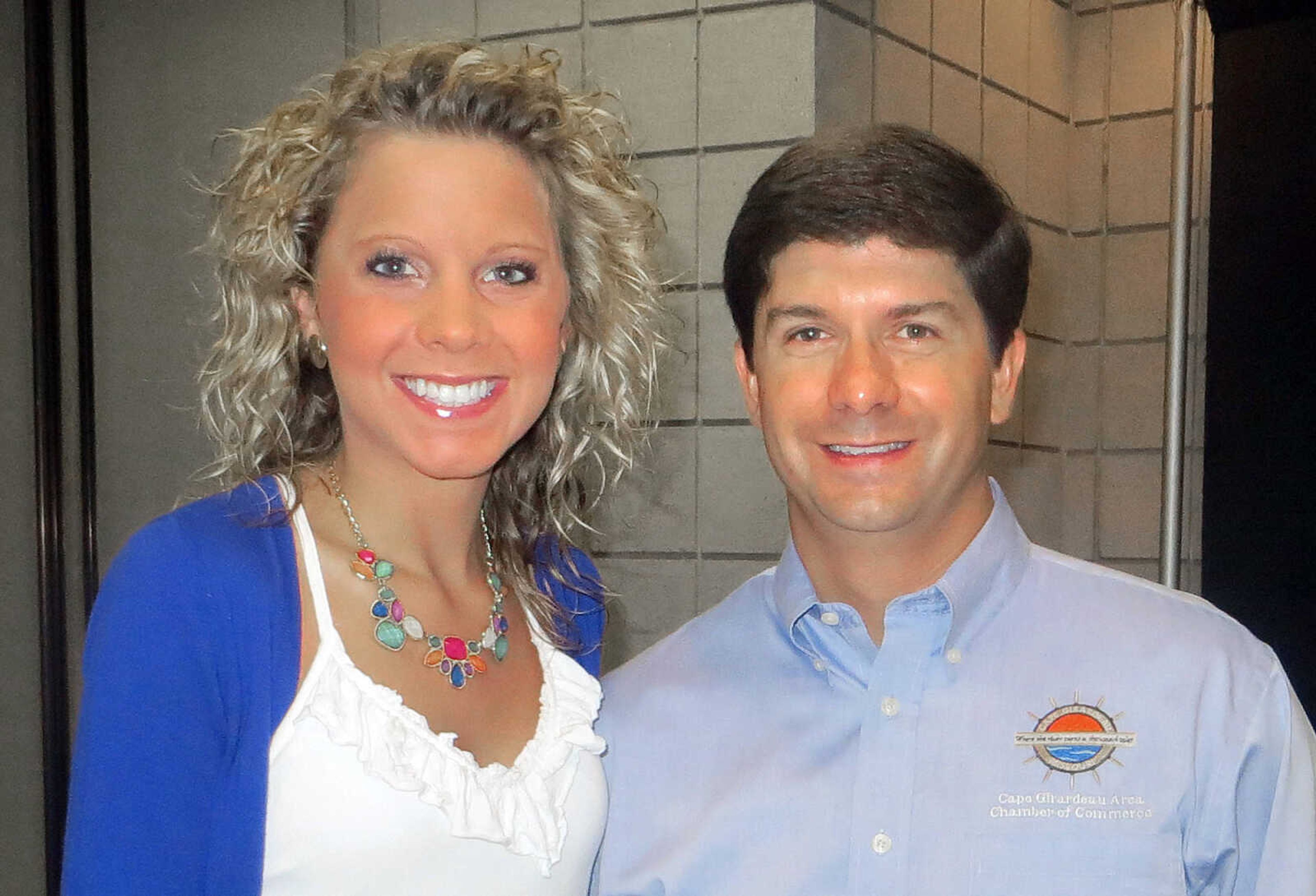 Lauren Dirnberger, Big River Telephone, and Tim Arbeiter, Cape Girardeau Area Chamber of Commerce