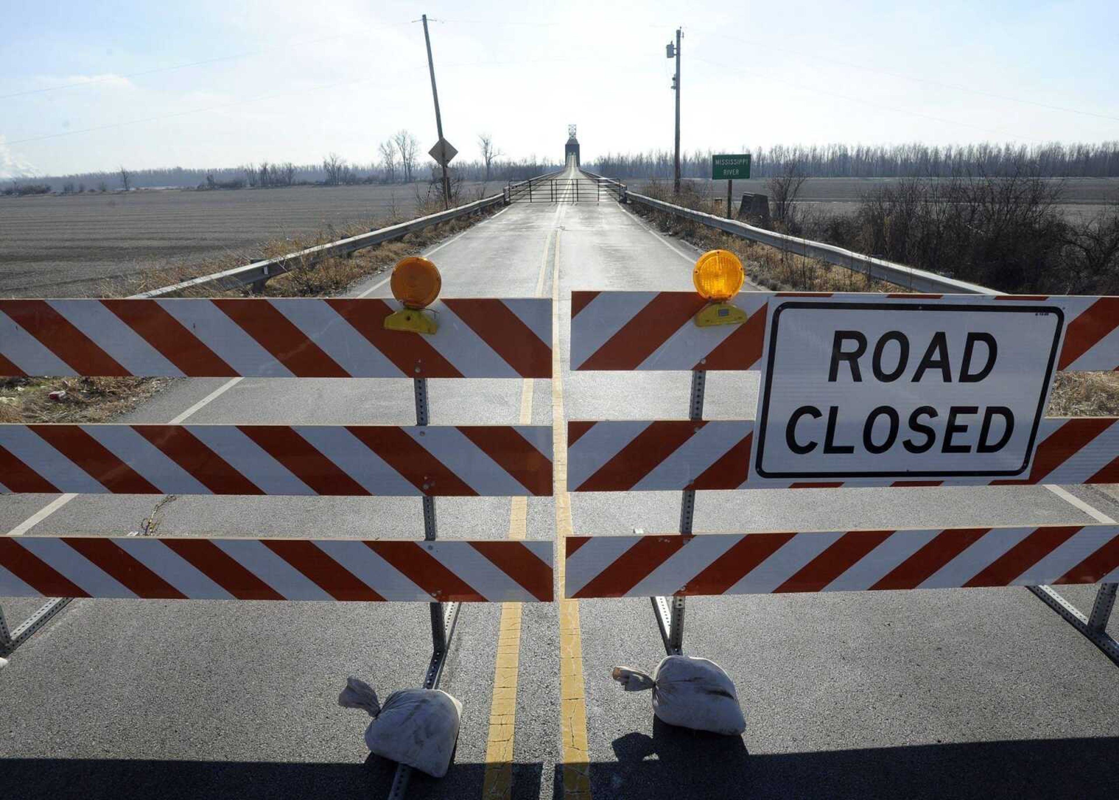 The Route 60/62 bridge over the Mississippi River south of Cairo, Ill. is closed to all vehicular traffic as of Tuesday, Jan. 11, 2011, according to the Missouri Department of Transportation. The span carries traffic into Missouri. The closure is necessary due to the noncompliance with the prior weight restriction, according to MoDOT. The Illinois Department of Transportation and MoDOT are preparing plans to repair the bridge which will reopen when those improvements have been completed. (Fred Lynch)