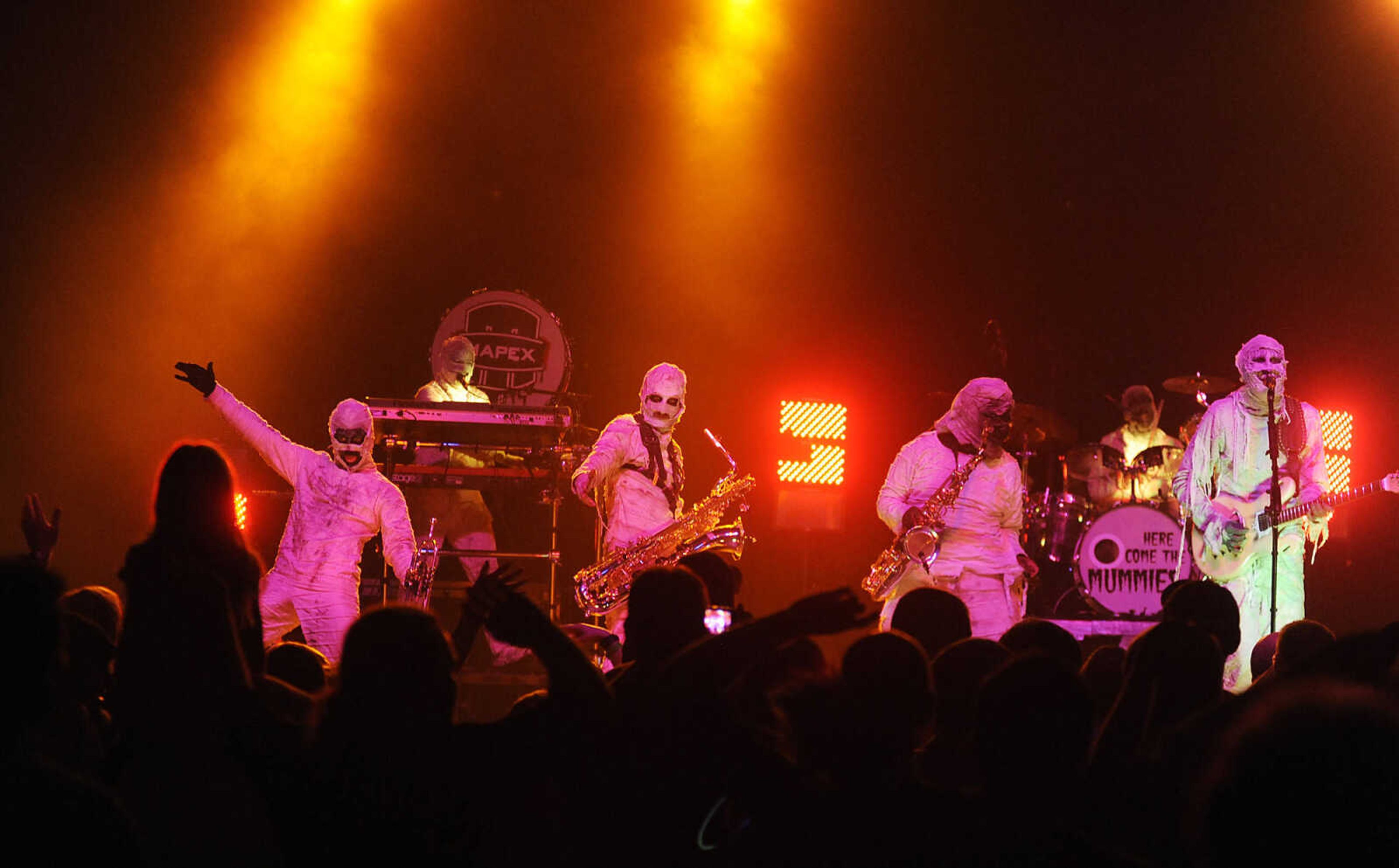 Here Come the Mummies performs Saturday, Aug. 17, at the Show Me Center in Cape Girardeau. The Funk/R&B band is know for playing in full mummy attire, wrapped from head to toe in bandages.