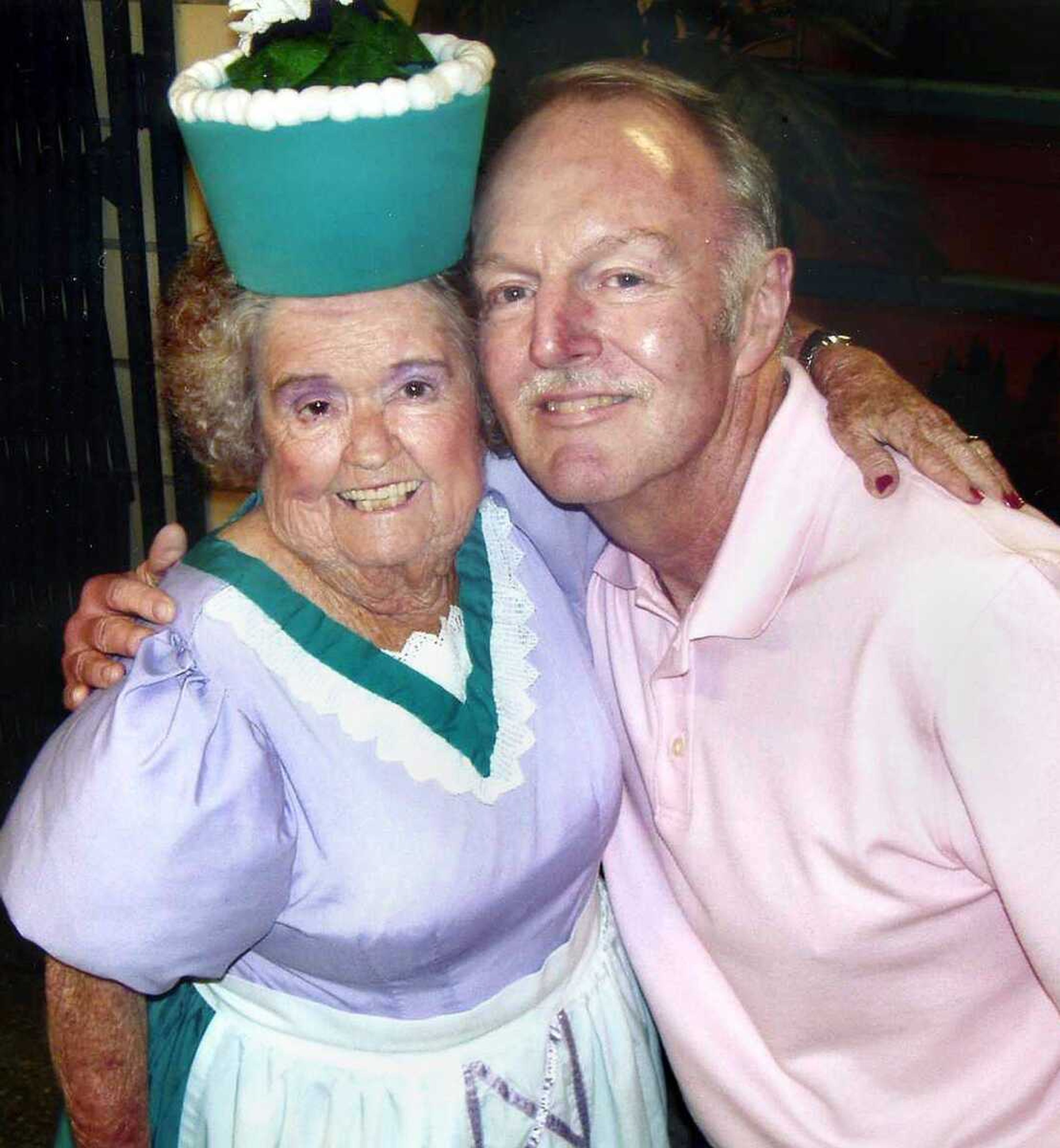 Chuck Heady poses for a photo with Margaret Pellegrini during the 2008 Cape Girardeau Central Junior High production of &#8220;The Wizard of Oz.&#8221; (Submitted)