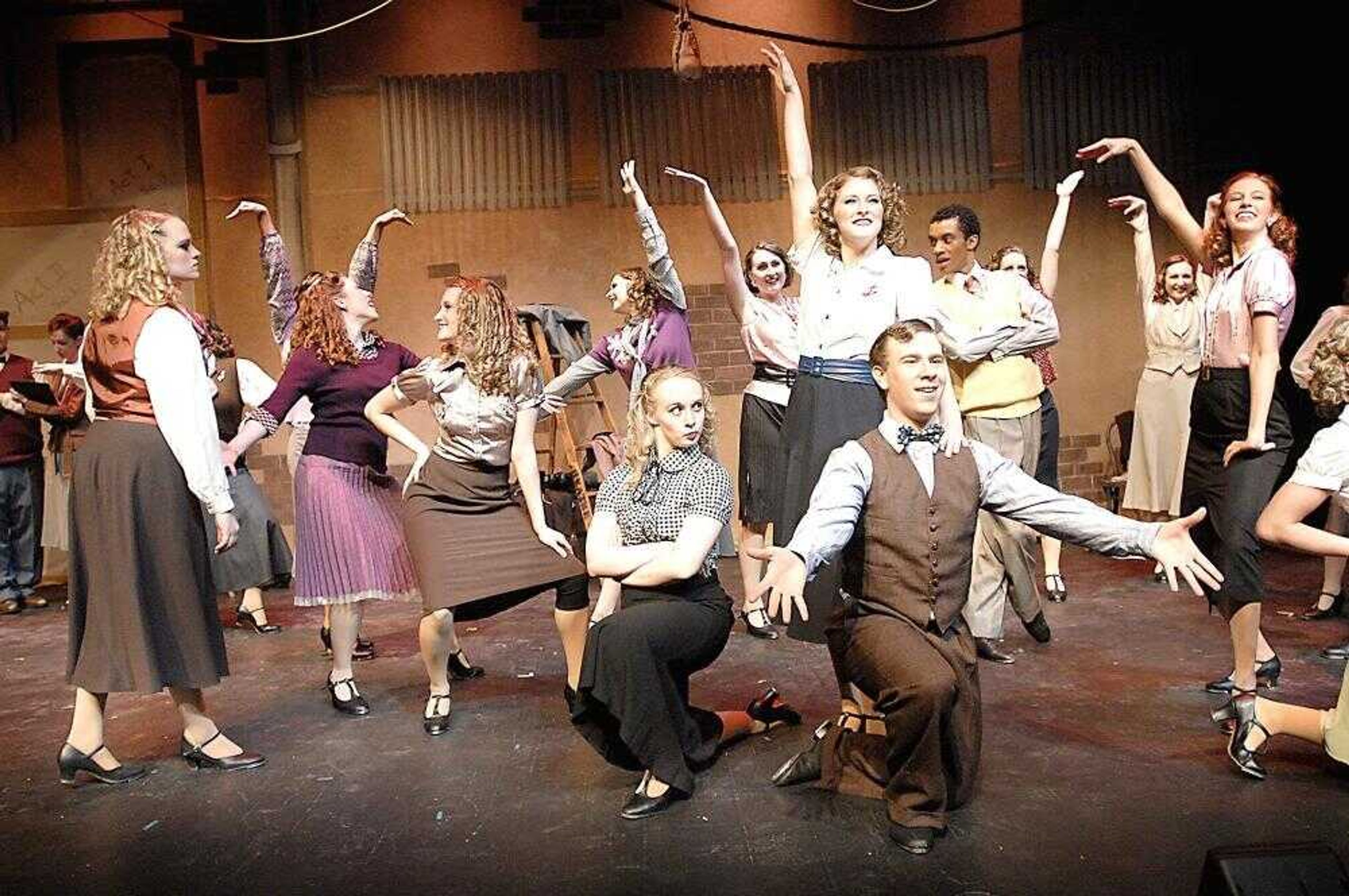 Southeast Missouri State's Rose Theatre will go dark after the production of "42nd Street," which opens Friday. The roughly 30-member cast goes through a wide array of costume and set changes for the theater's final production. (Kit Doyle)