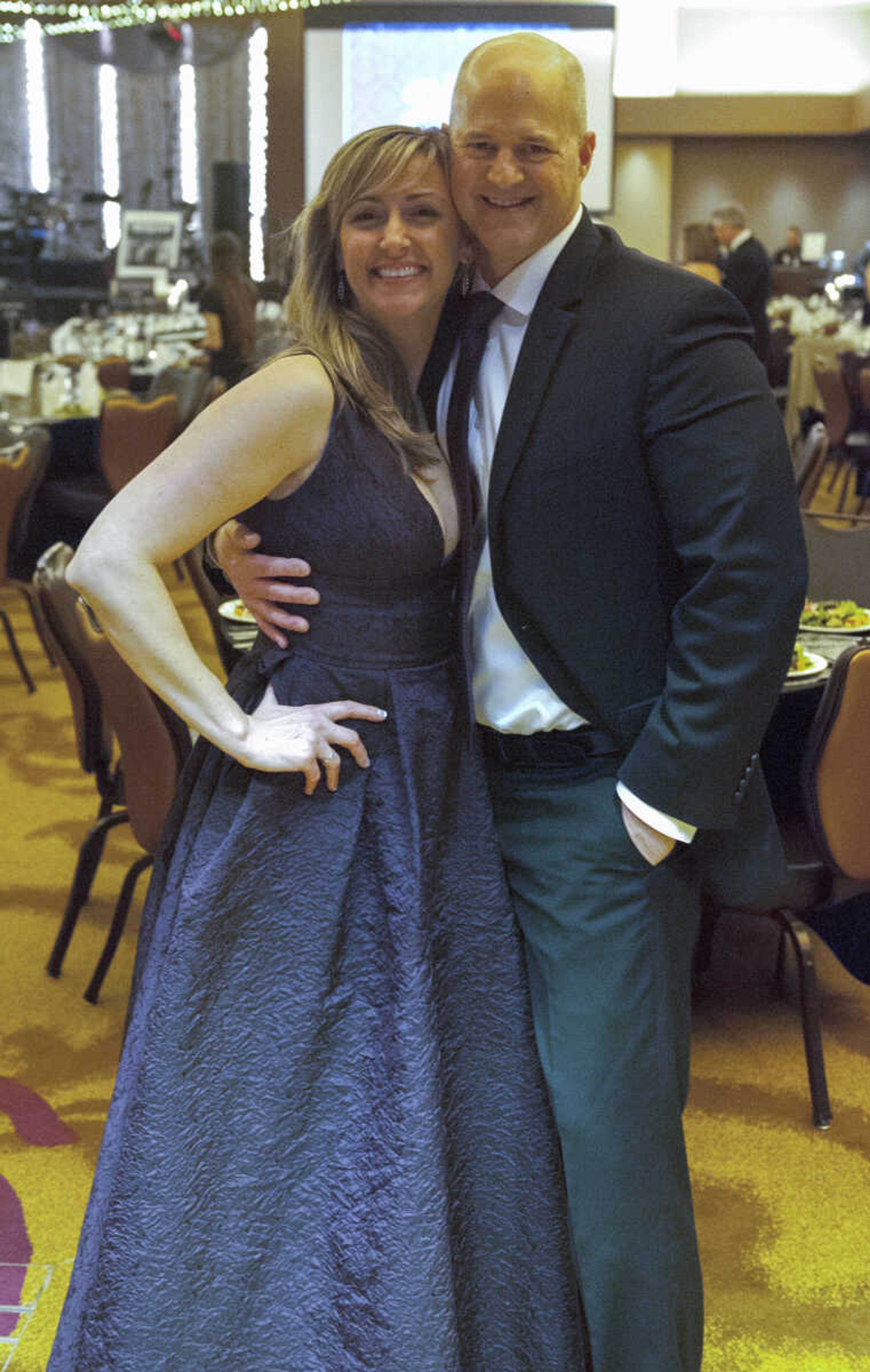 Jill LeGrande and Dan Hummert pose for a photo before The Friends Gala on Saturday at Isle Casino Cape Girardeau.