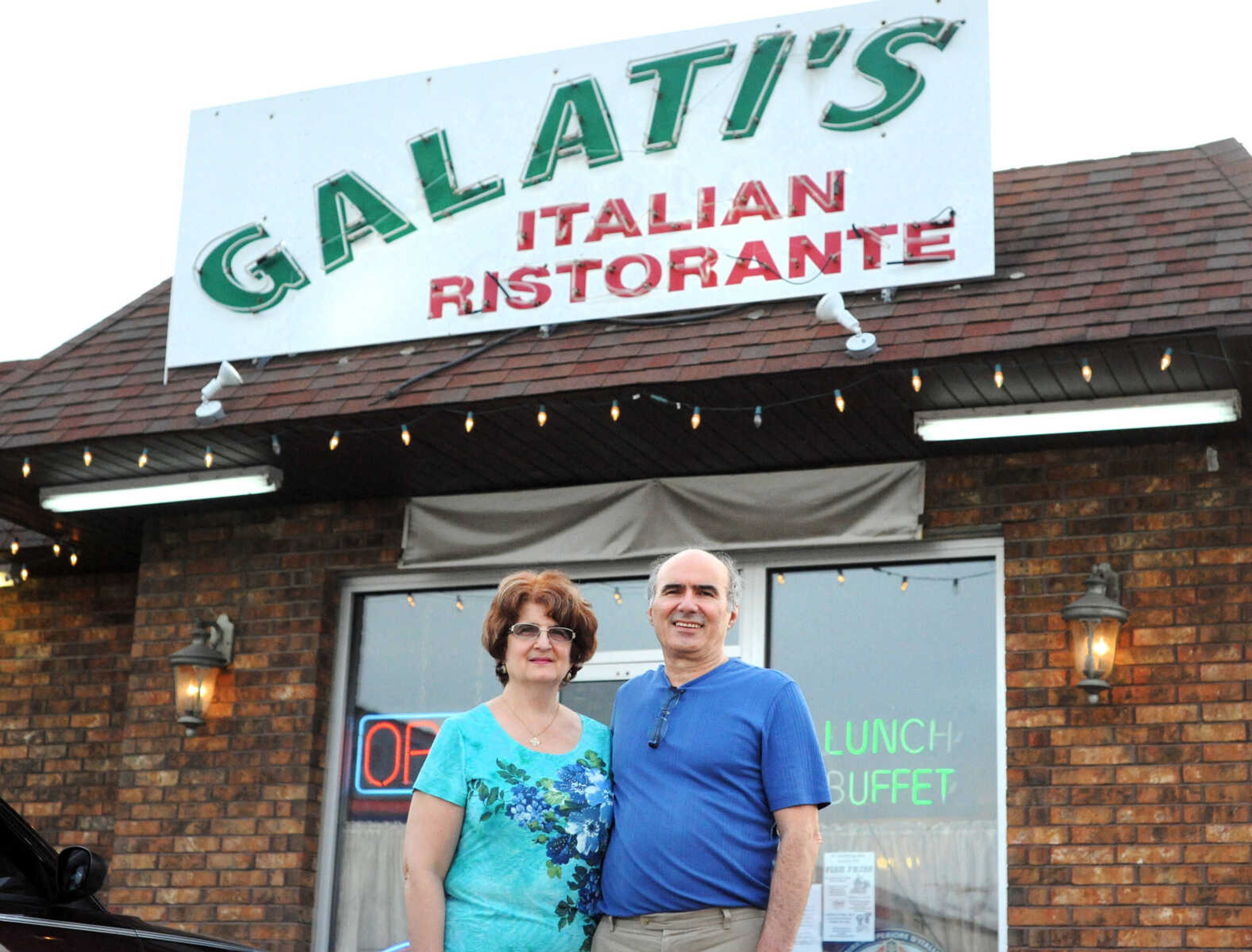 LAURA SIMON ~ lsimon@semissourian.com

Vita and Sal Galati stand in front of Galati's Italian Ristorante in Perryville, Missouri.