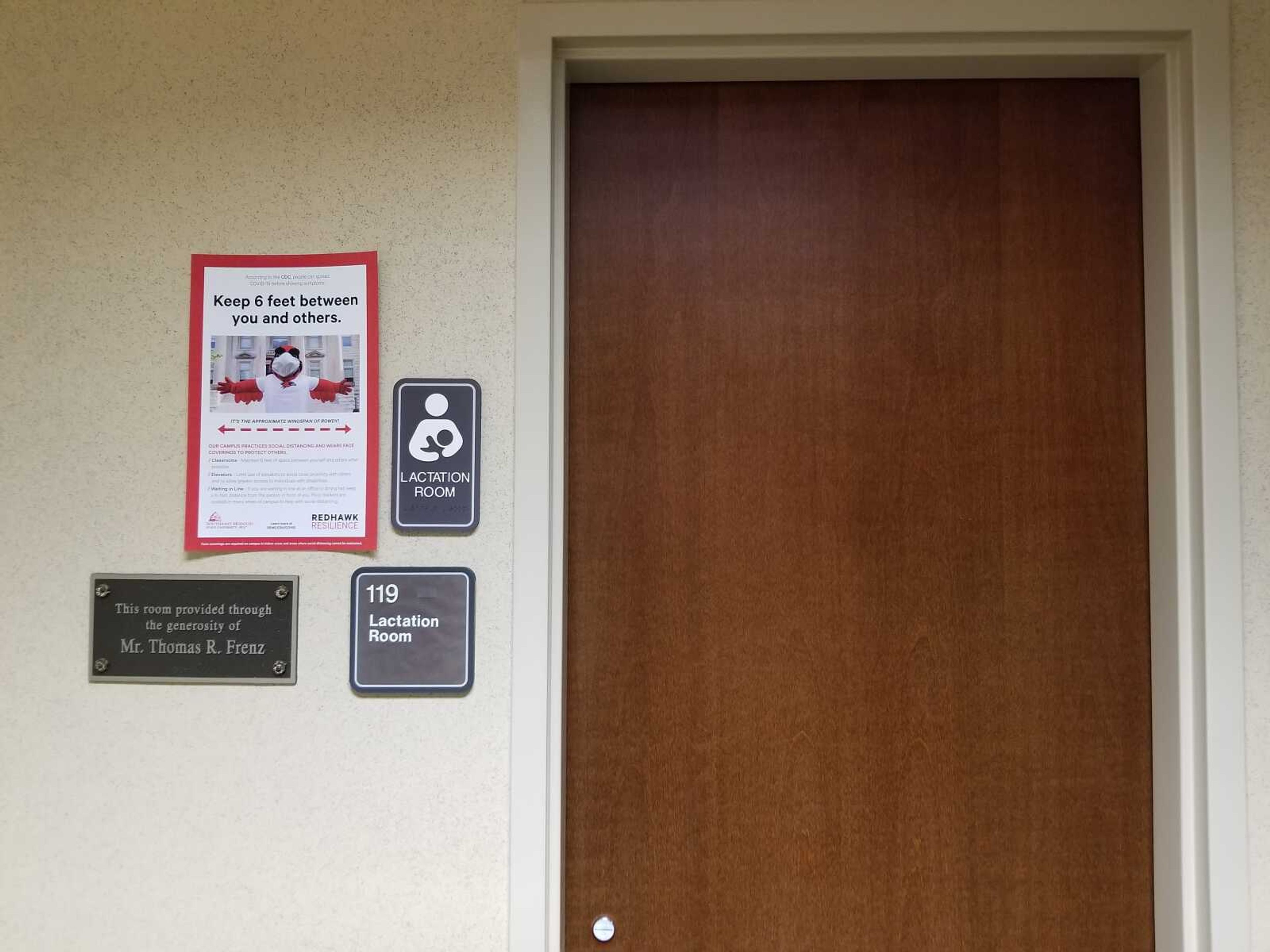 A room for nursing mothers is seen Friday on the first floor of Dempster Hall on the campus of Southeast Missouri State University in Cape Girardeau.