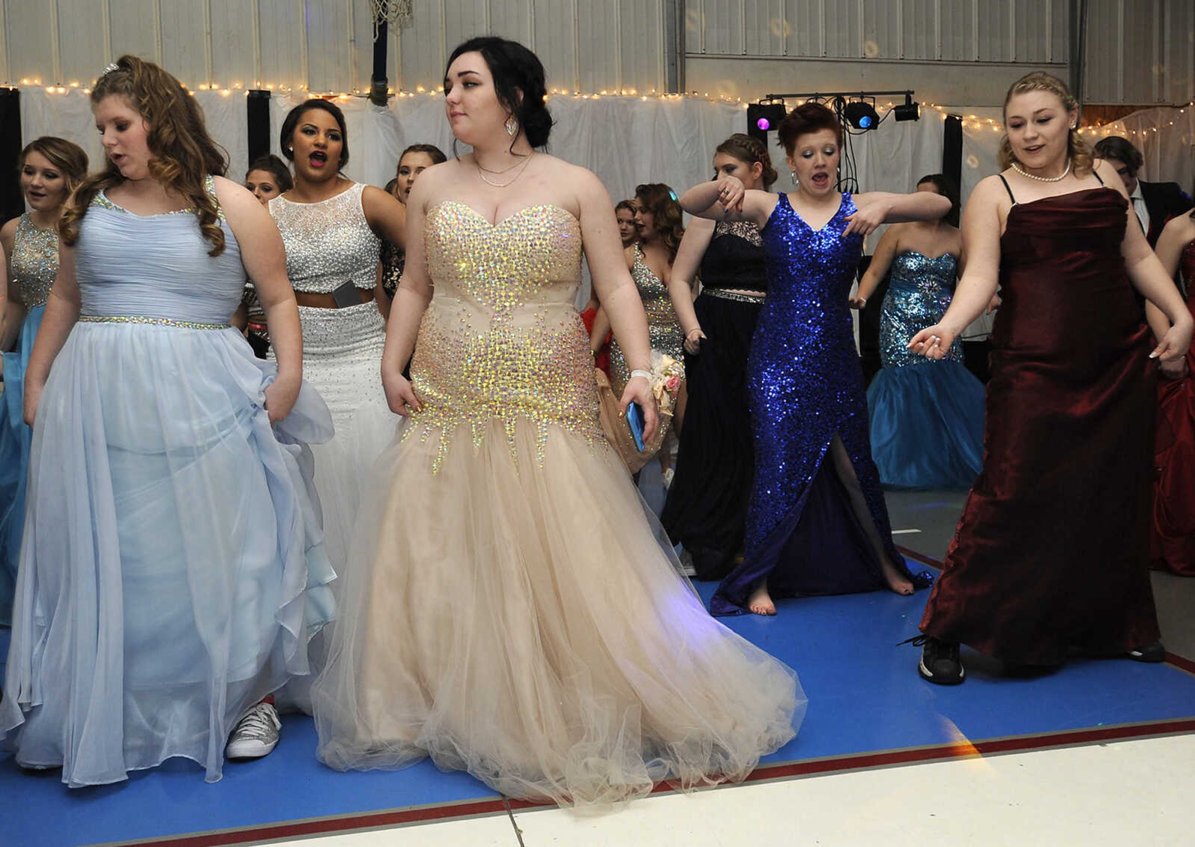 FRED LYNCH ~ flynch@semissourian.com
Delta High School students dance at their prom Saturday, March 18, 2017 in Delta.