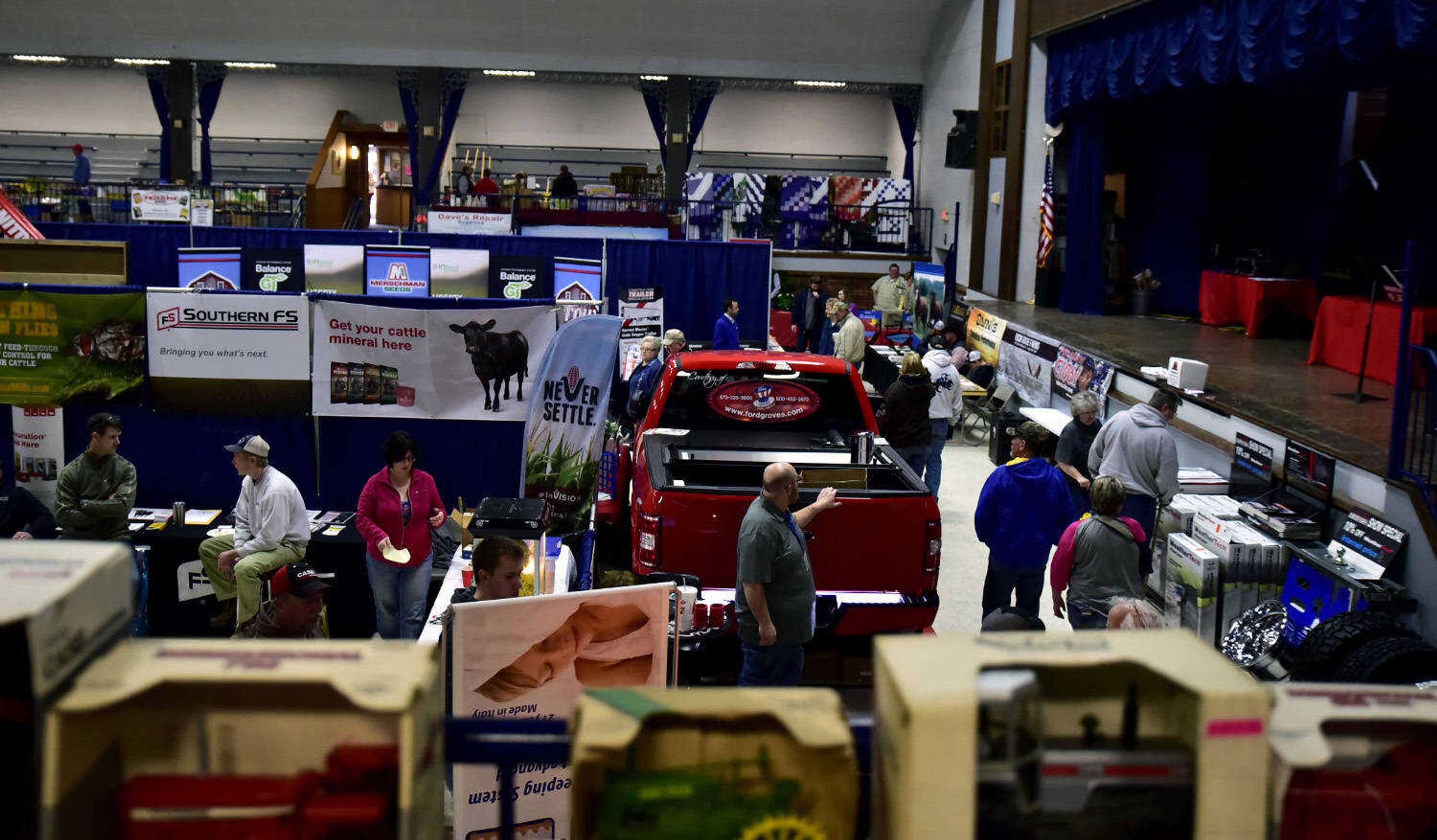 Vendors inside at the Cousin Carl Farm Show on Saturday, March 10, 2018, at Arena Park in Cape Girardeau.