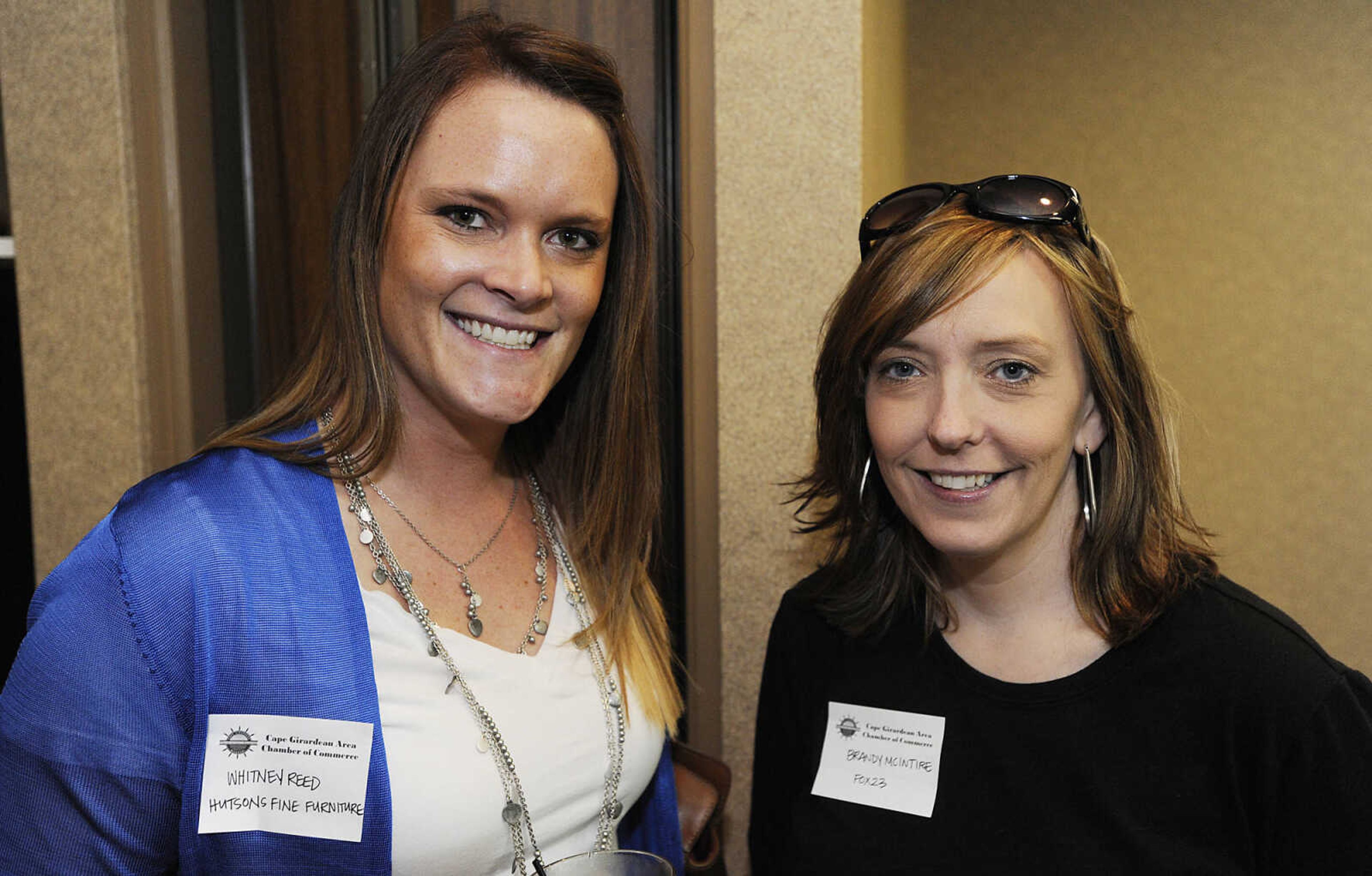 Whitney Reed, left, and Brandy McIntire at the Cape Girardeau Area Chamber of Commerce Business After Hours Tuesday, August 21, at Ray's Plaza Conference Center, 3257 William St.