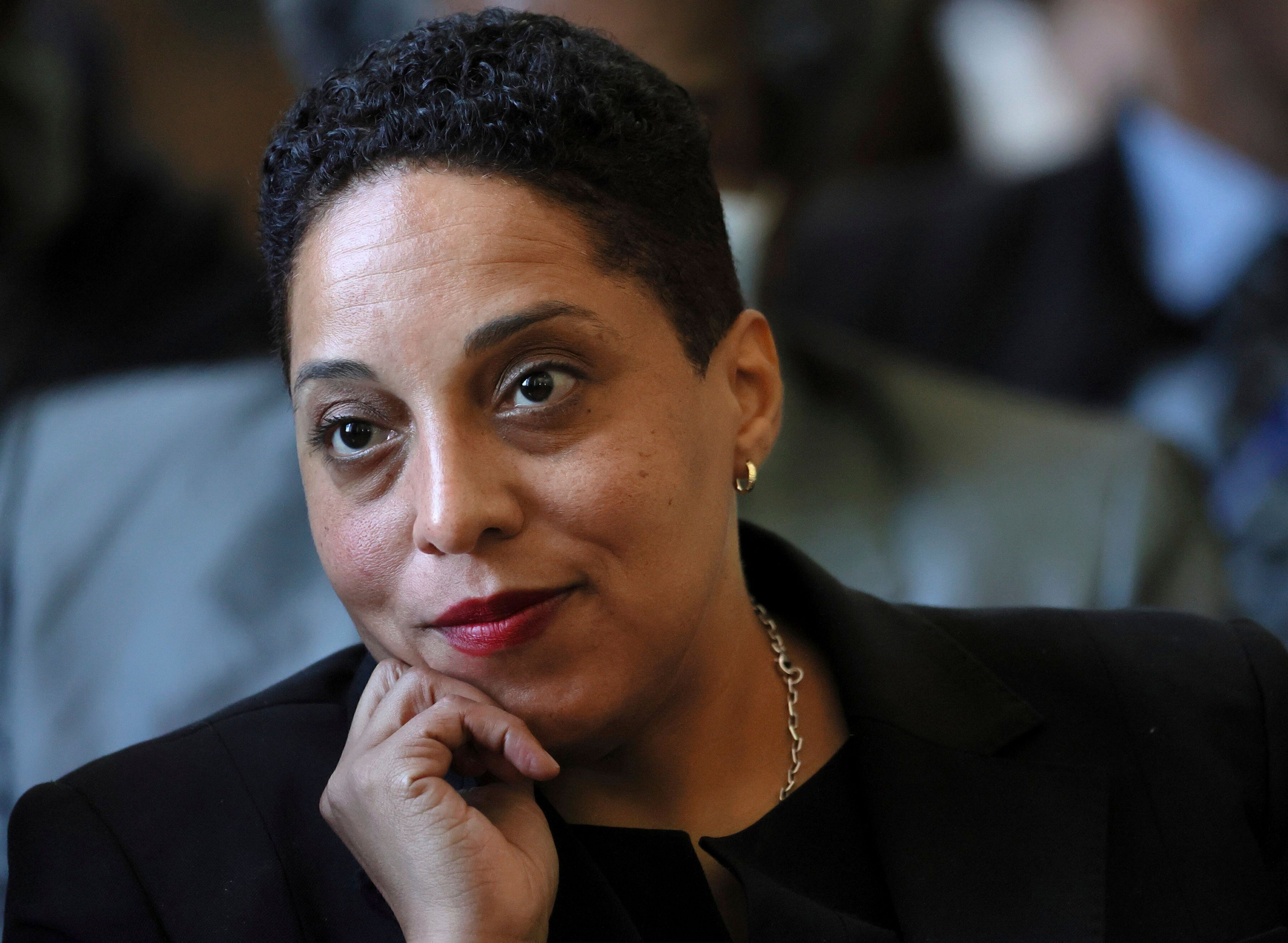 FILE - St. Louis Circuit Attorney Kim Gardner sits behind her attorneys in a courtroom, April 18, 2023, in St. Louis. (David Carson/St. Louis Post-Dispatch via AP, Pool, File)