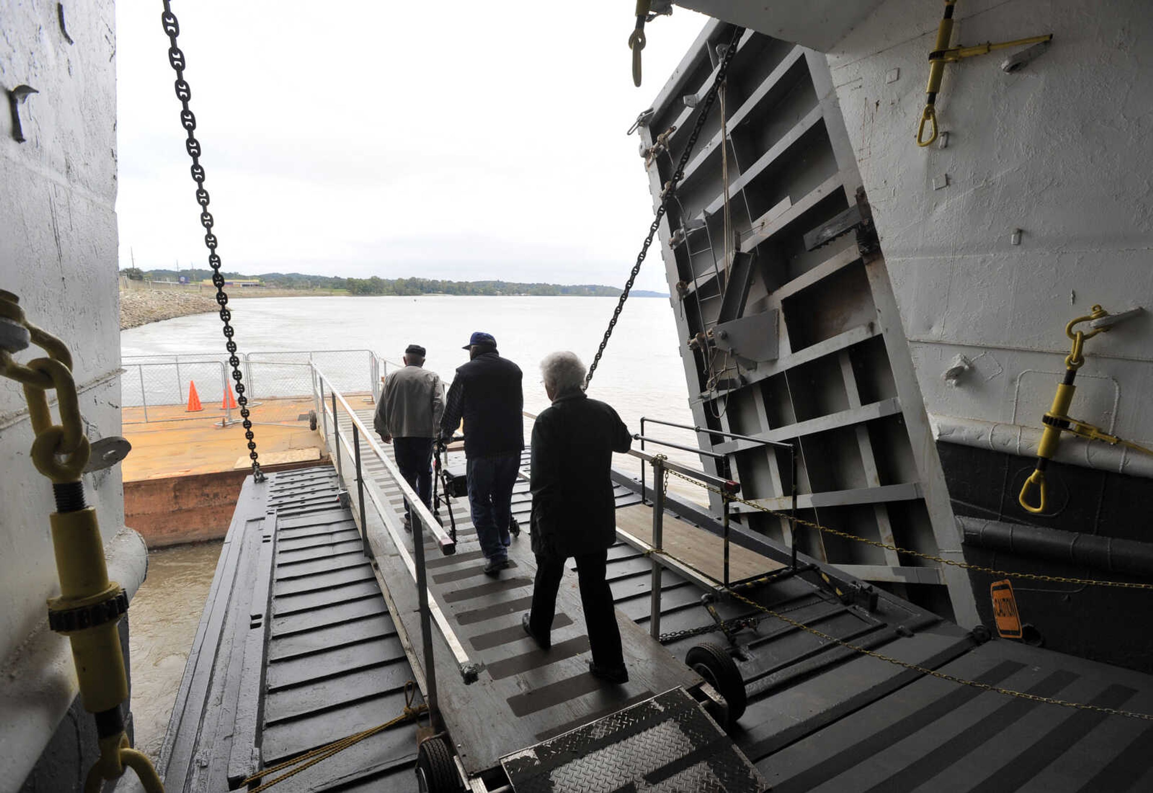 FRED LYNCH ~ flynch@semissourian.com
The USS LST 325 is docked Thursday, Sept. 29, 2016 at Riverfront Park in Cape Girardeau.