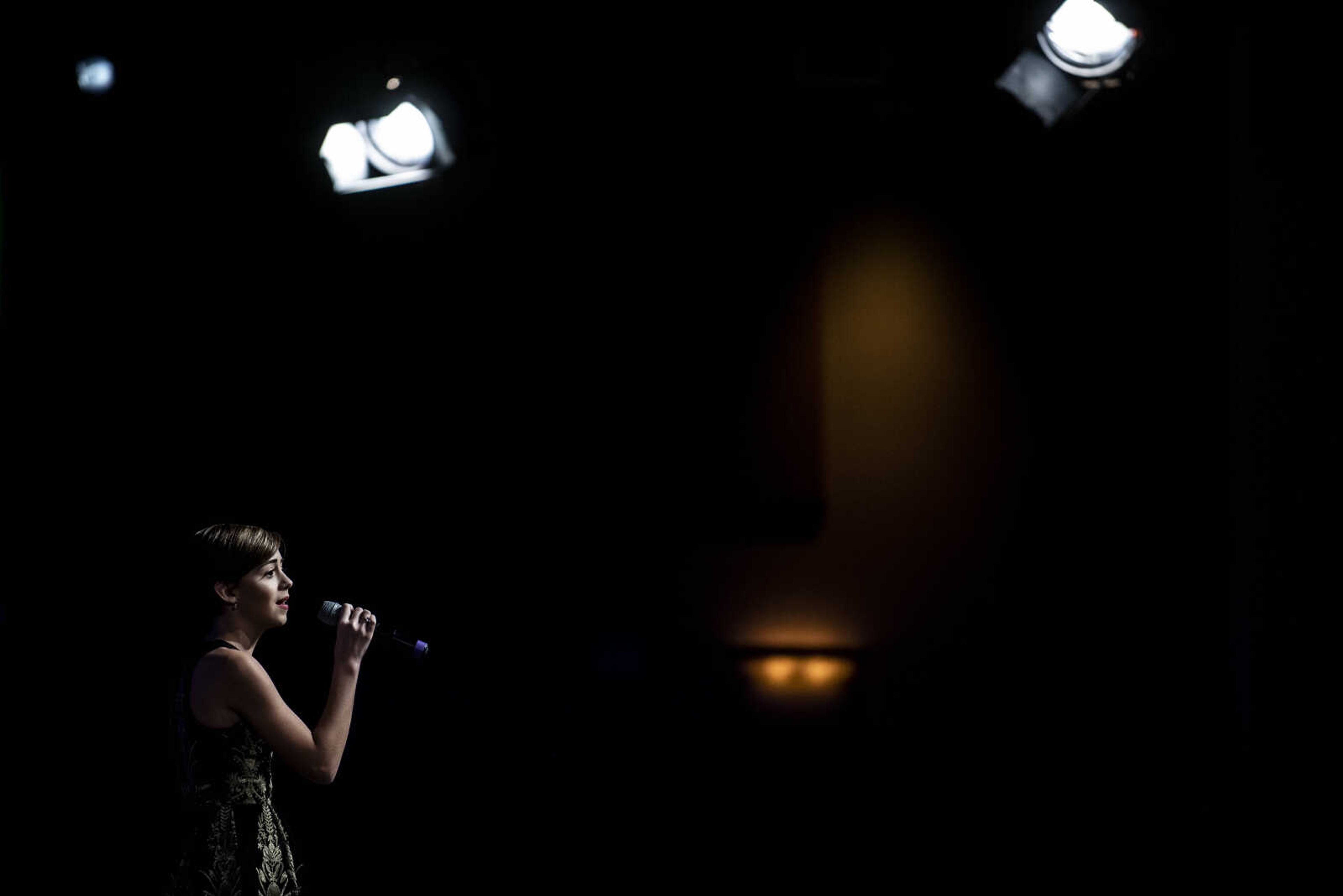 Elise Edwards performs "O Come, O Come, Emmanuel" accompanied by Kristen Schweain (not pictured) during the 23rd annual Sounds of the Season at Cape First Church Sunday, Dec. 2, 2018, in Cape Girardeau.