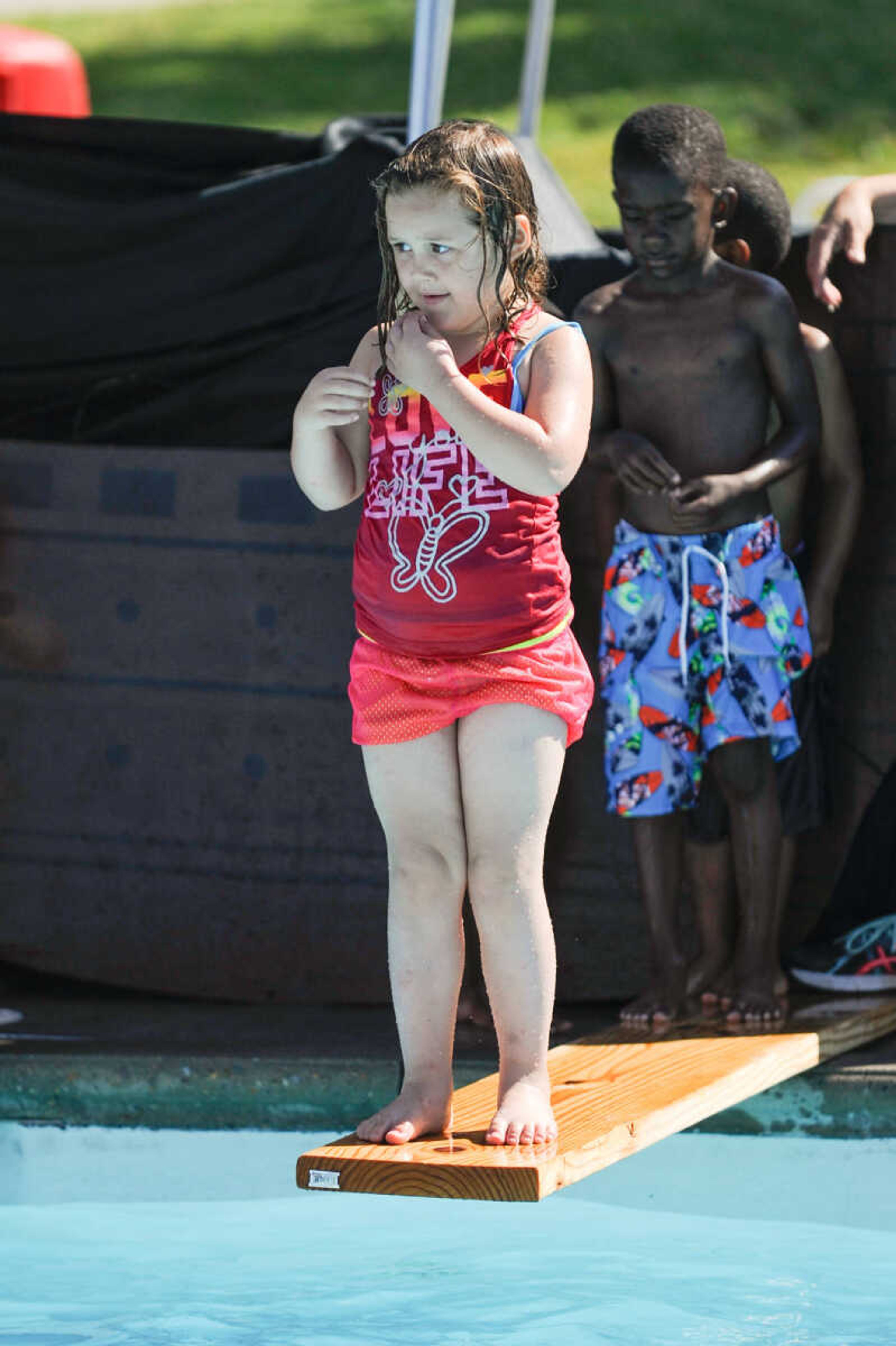 GLENN LANDBERG ~ glandberg@semissourian.com

Kids walk the plank during the Mermaid and Pirate Party at Cape Splash Saturday, June 18, 2016 in Cape Girardeau.