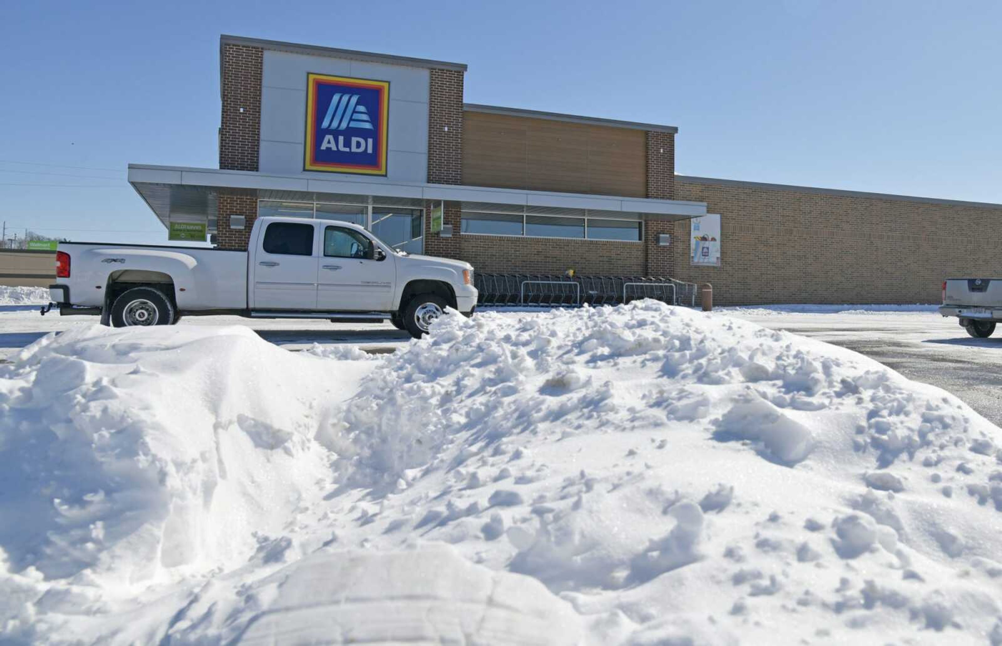 The Aldi supermarket is open for business on Tuesday in Cape Girardeau.