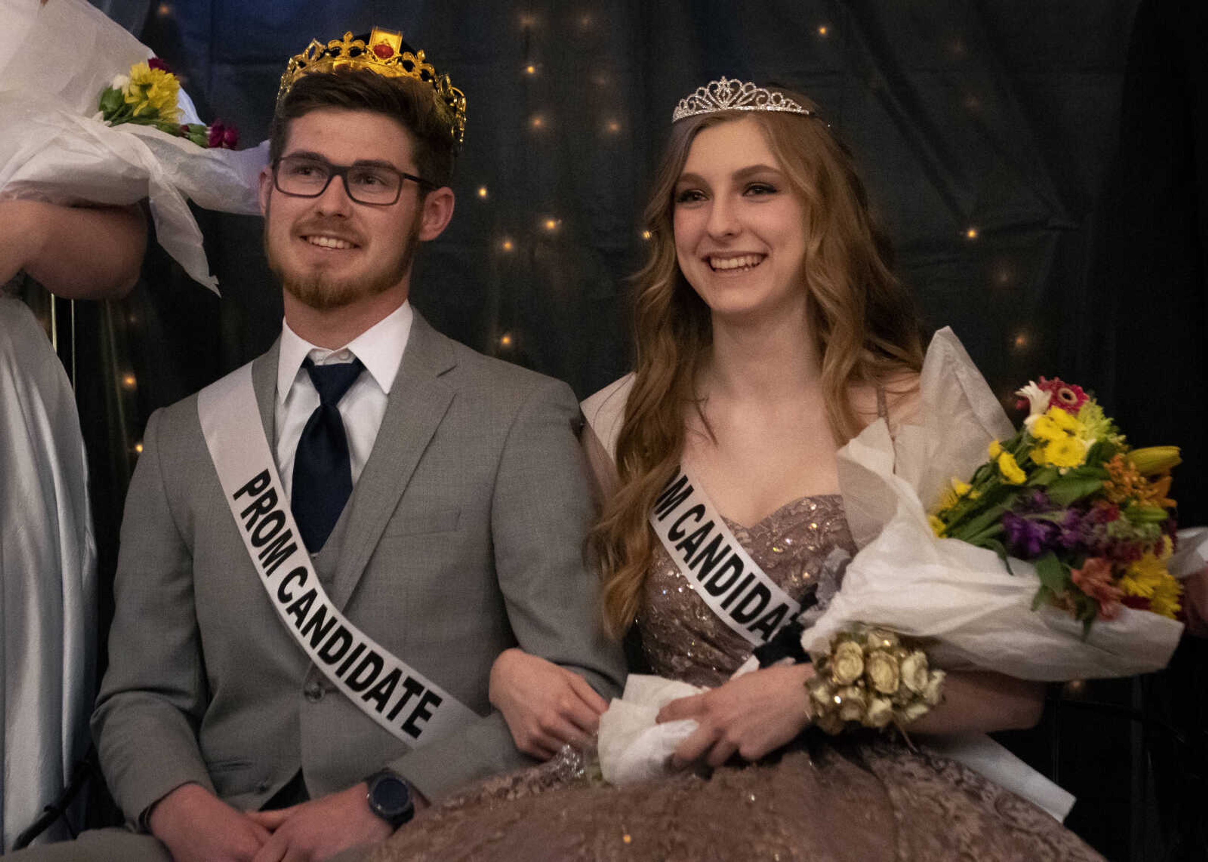 Scott City seniors Matthew Bradford and Chloe Clayton have pictures taken after being crowned during Scott City's prom Saturday, April 6, 2019, at Deerfield Lodge in Cape Girardeau.