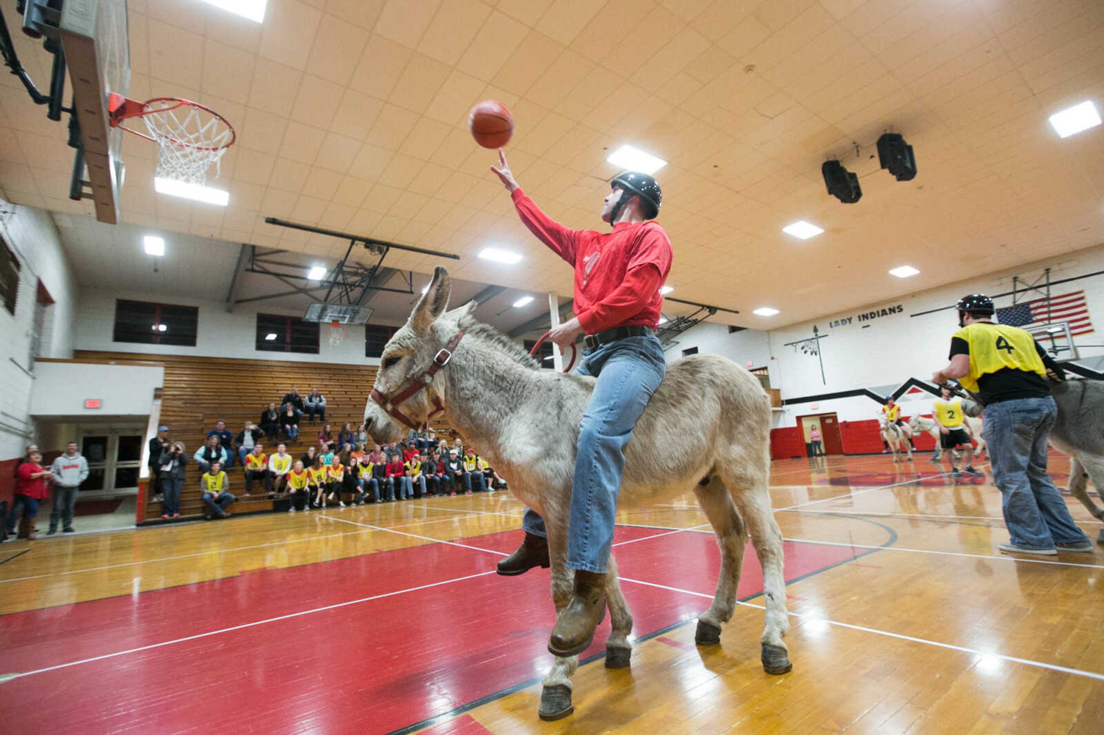 GLENN LANDBERG ~ glandberg@semissourian.com

The Project Graduation Donkey Basketball Game to raise funds for the Jackson High School seniors Saturday, Dec. 5, 2015 in Jackson.