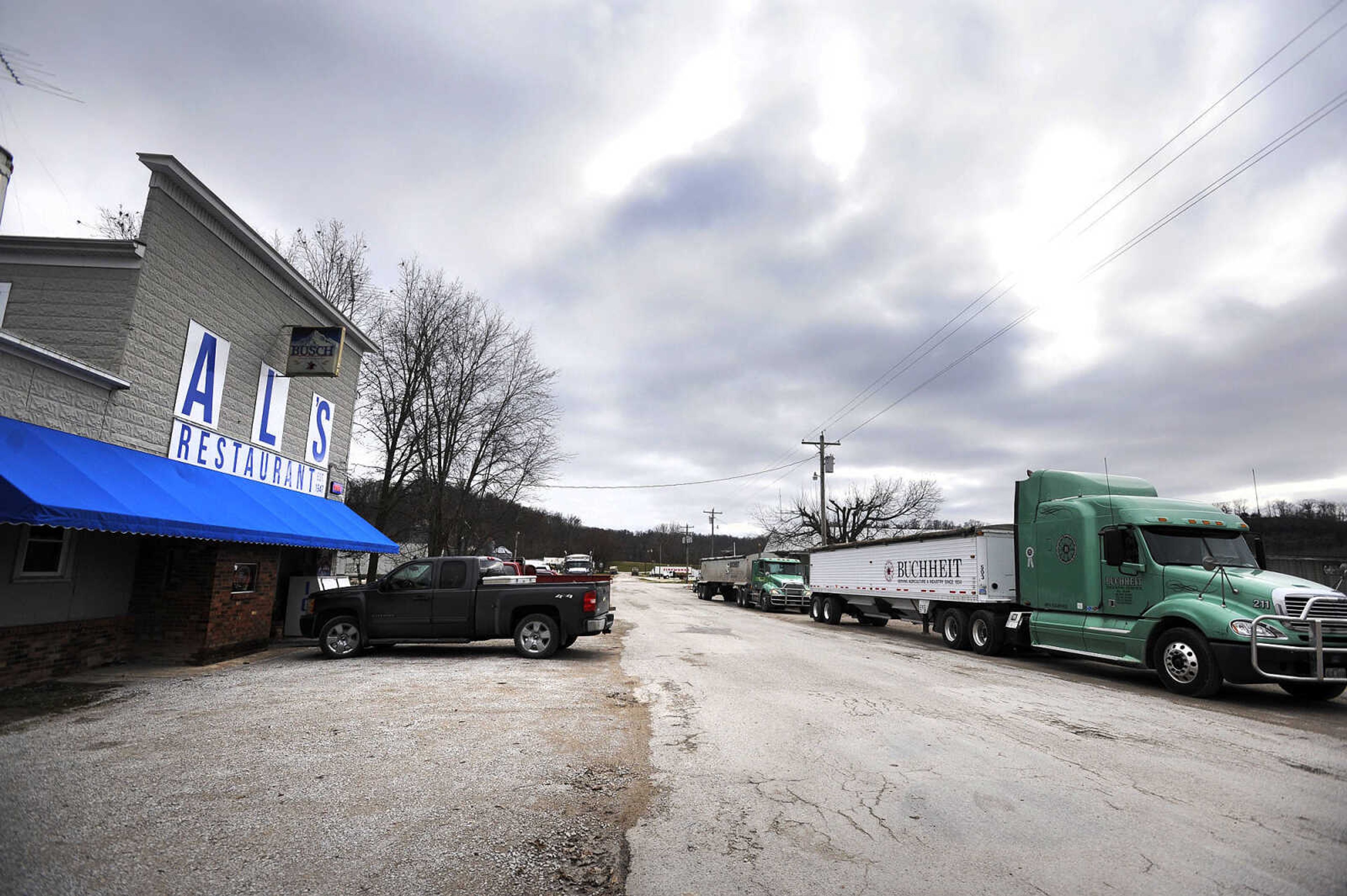 LAURA SIMON ~ lsimon@semissourian.com

Trucks line the streets of McBride, Missouri, Tuesday, Dec. 29, 2015, while waiting in line to fill the truck beds with wheat grain.