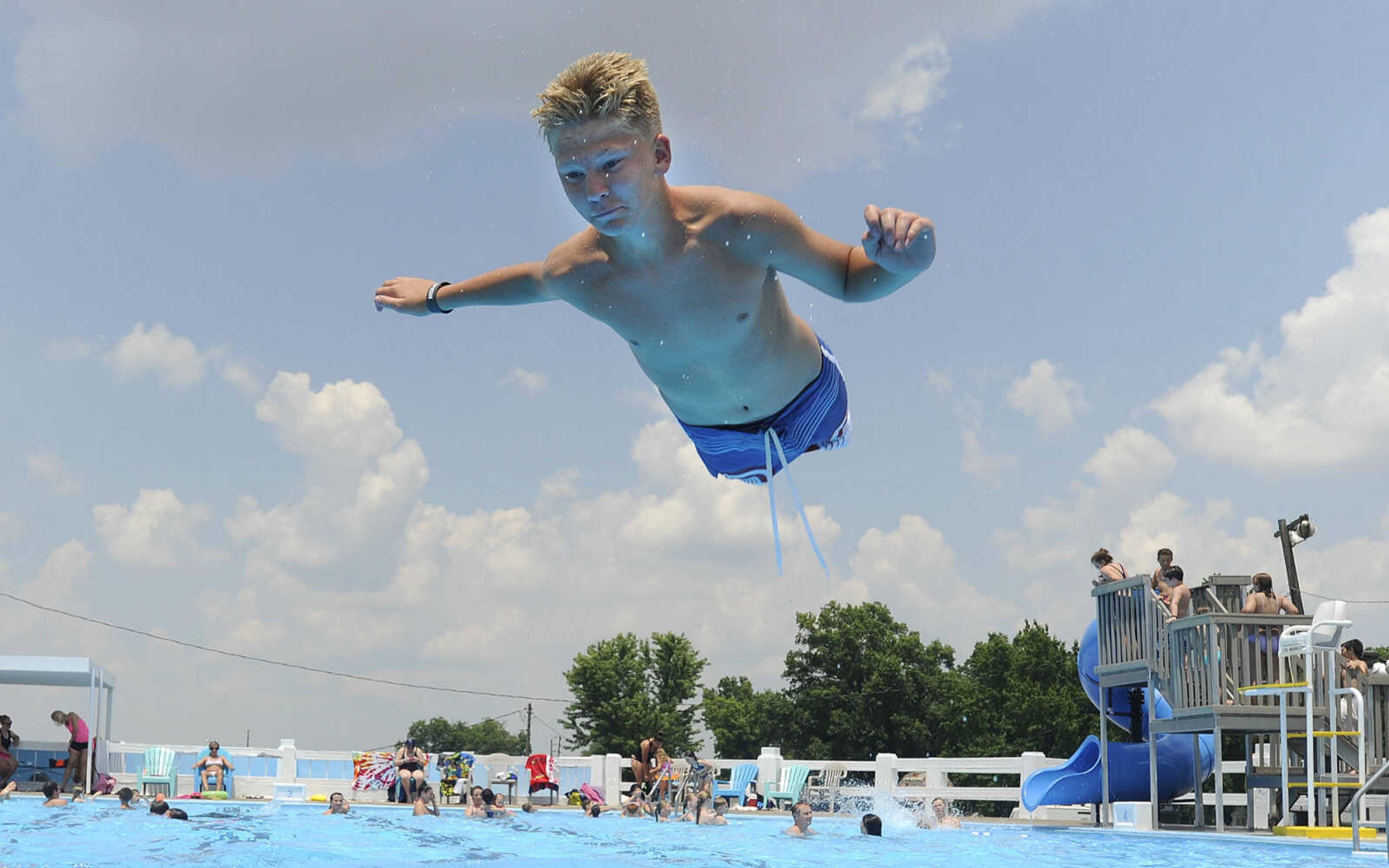 Fun at the Harmon Field Swimming Pool on Sunday, June 12, 2016 in Chaffee, Missouri.