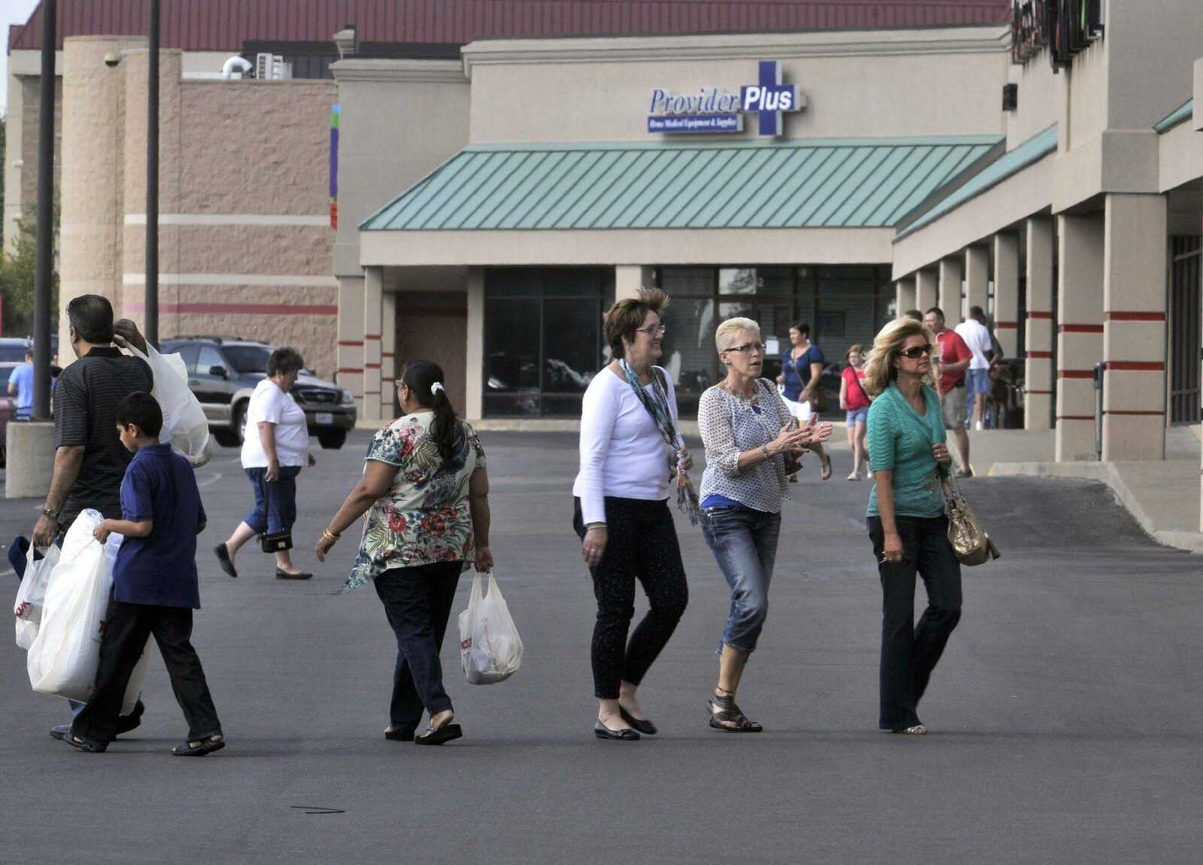 Shoppers are out in force Saturday on the west side of Cape Girardeau. (Fred Lynch)