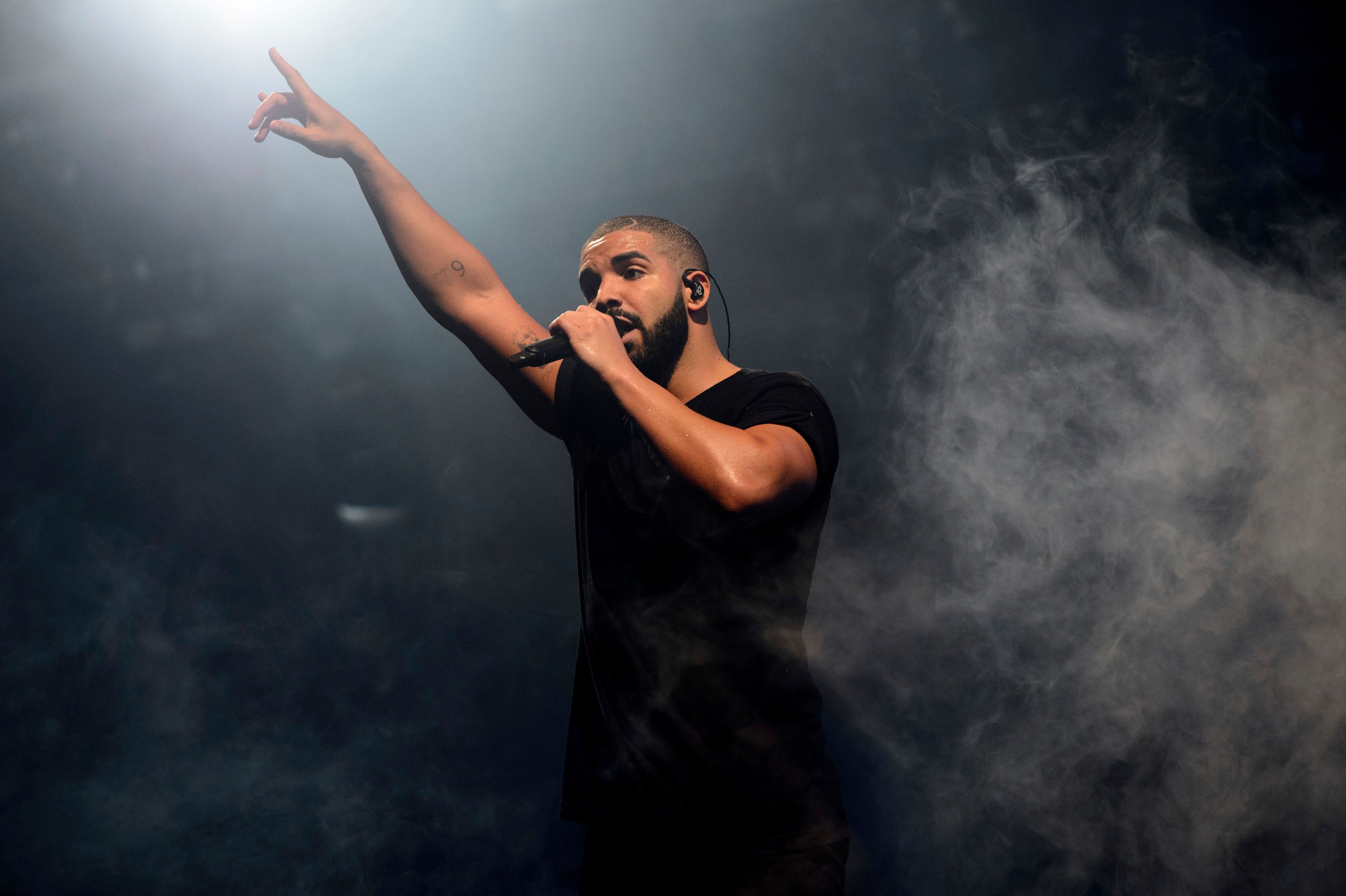 FILE - Drake performs on the main stage at Wireless festival in Finsbury Park, London, June 27, 2015. (Photo by Jonathan Short/Invision/AP, File)