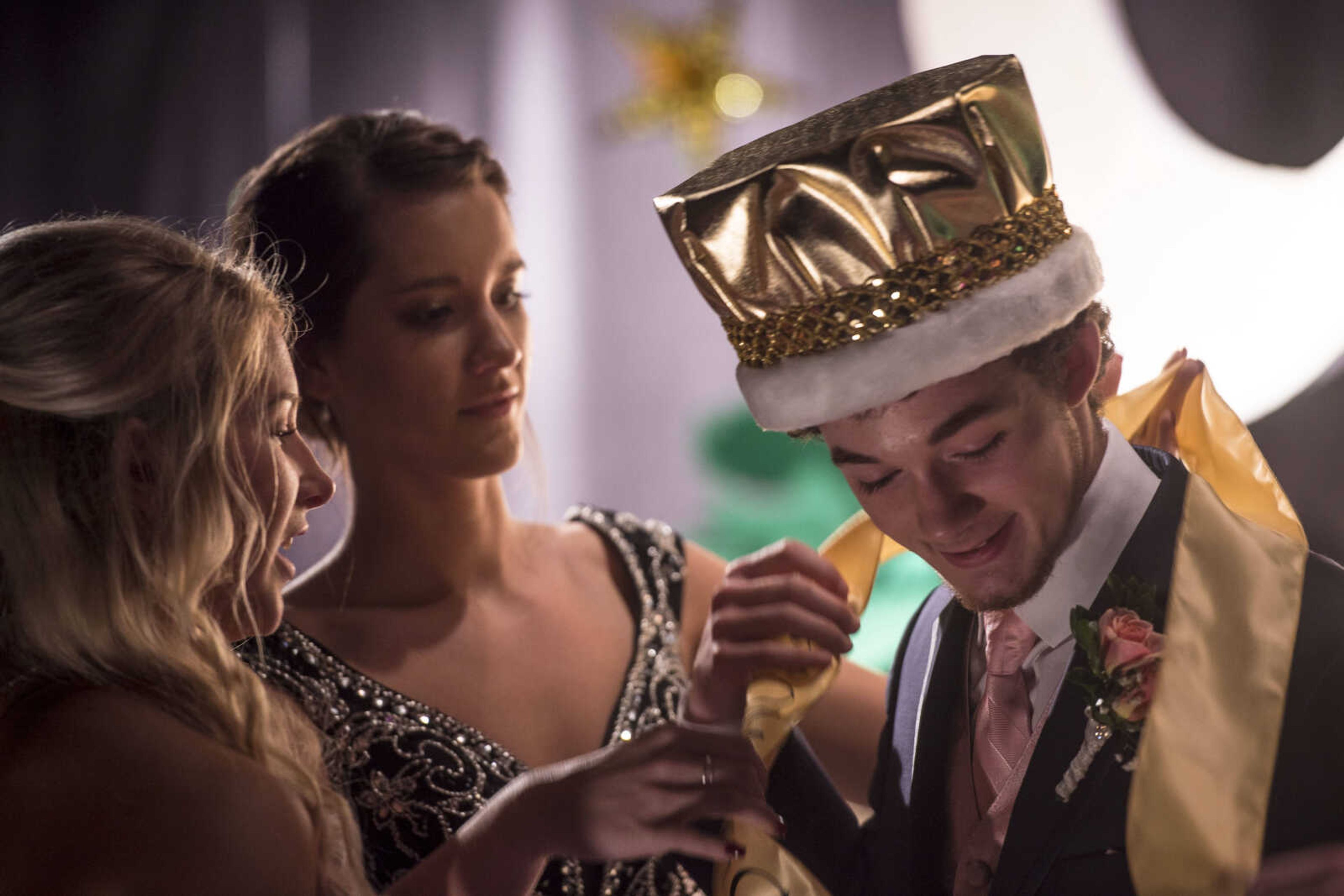 Tyler Wolf is crowned Prom King during prom Saturday, April 6, 2019, at Kelly High School in Benton.