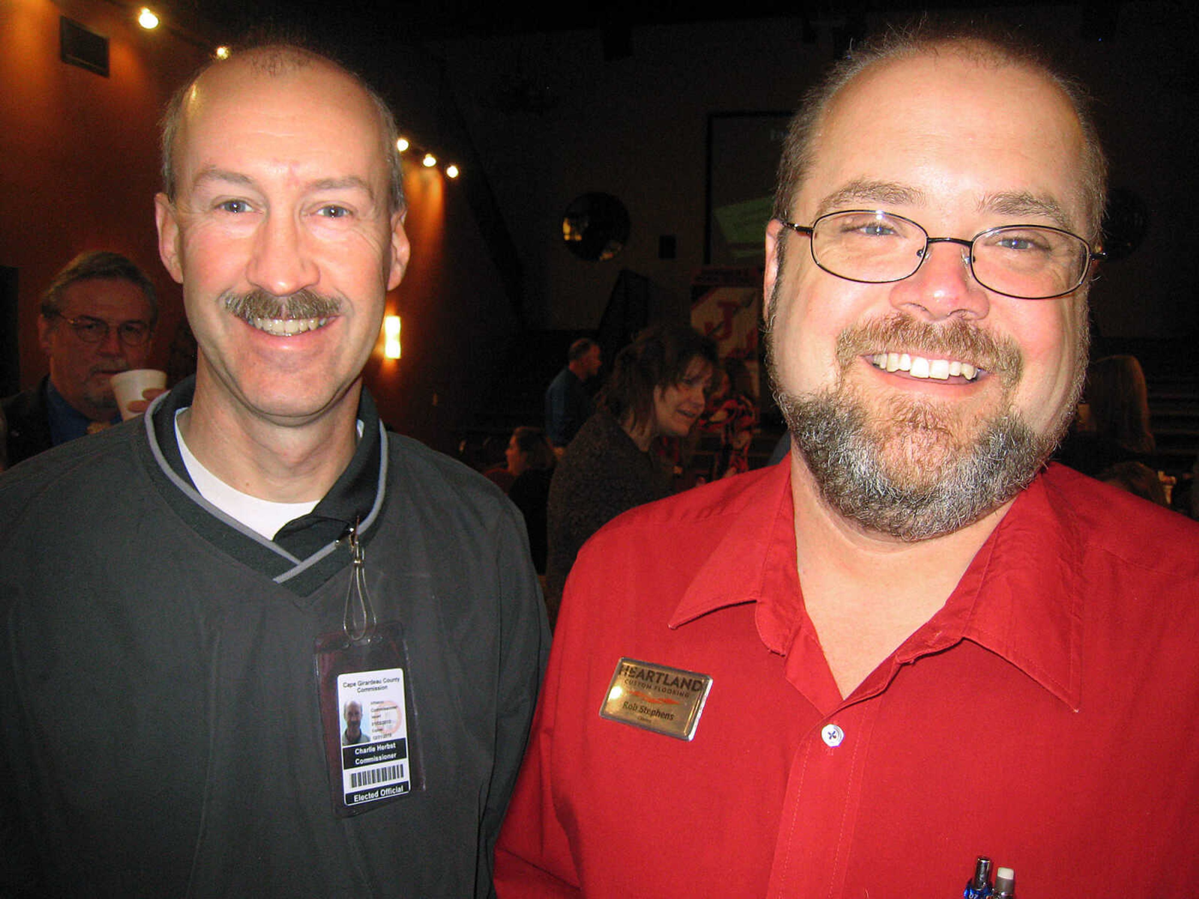 Charlie Herbst, Cape Girardeau County Commissioner, and Rob Stephens, Heartland Custom Flooring