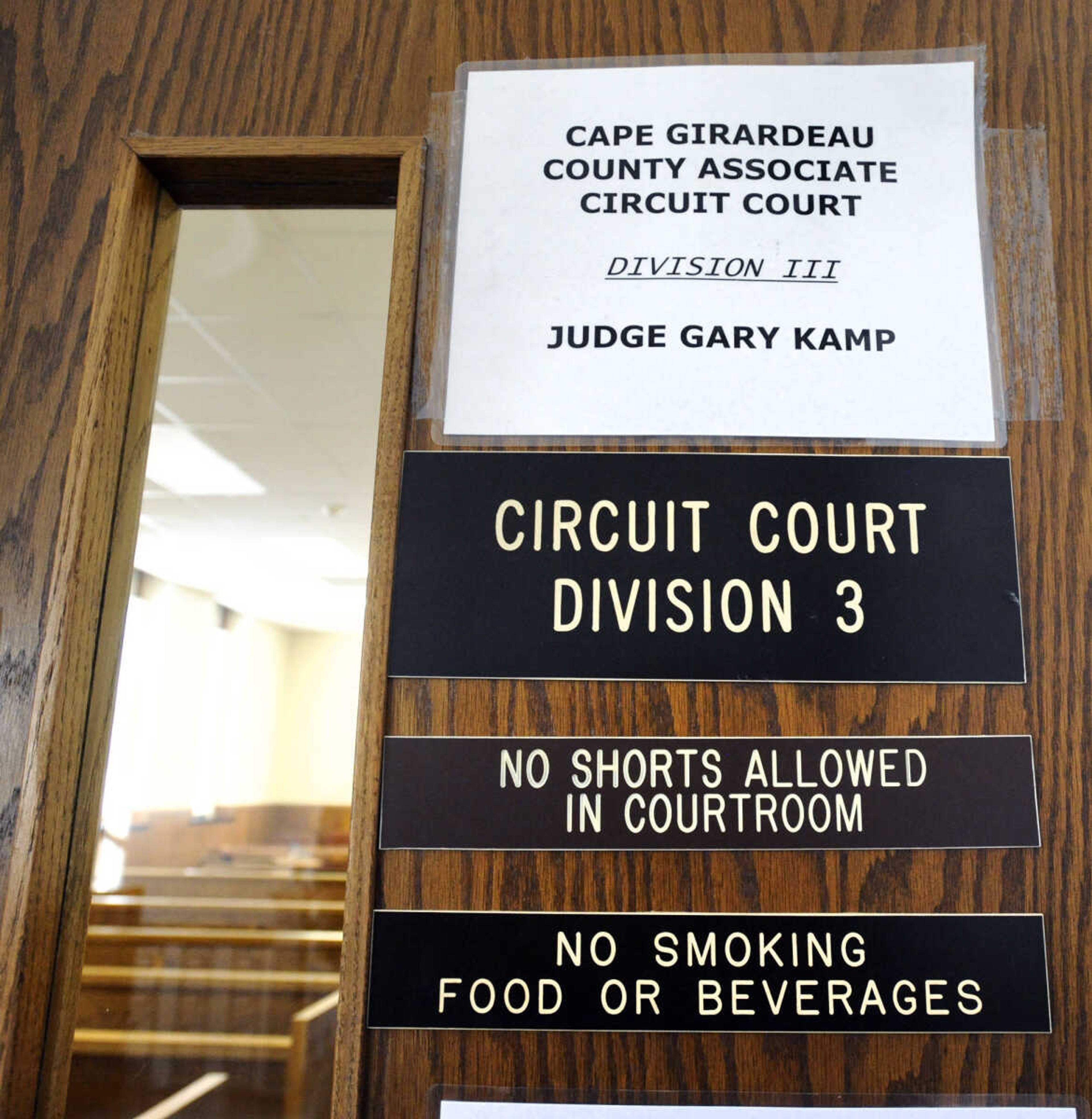 LAURA SIMON ~ lsimon@semissourian.com

The Circuit Court Division 3 courtroom of the Cape Girardeau County Courthouse in Jackson, Missouri, Wednesday, Feb. 18, 2015.