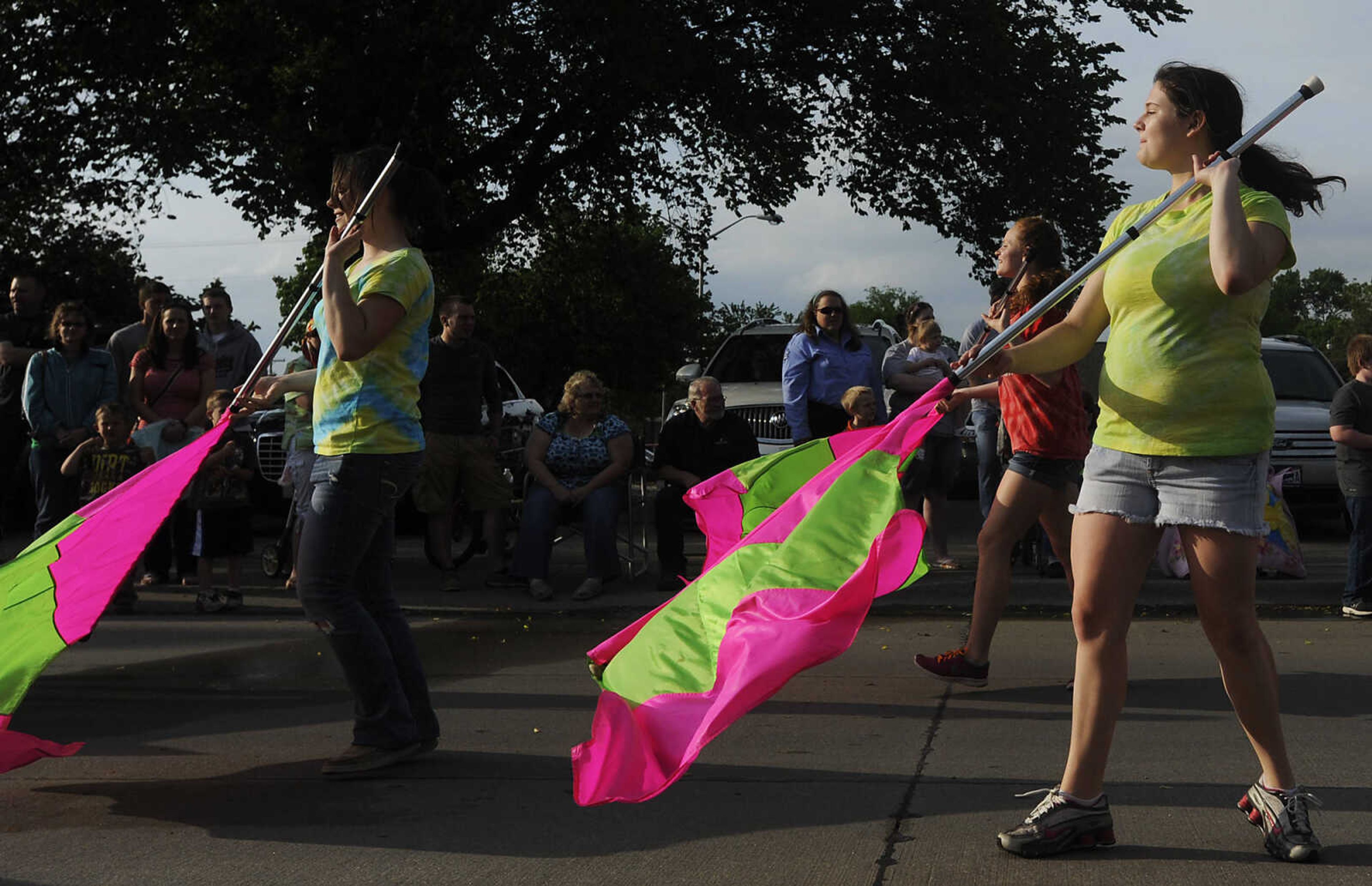 The Perryville High School Marching Band performs during the Perryville Mayfest Parade Friday, May 10, in Perryville, Mo. This year's Mayfest theme is Peace, Love, Perryville Mayfest.