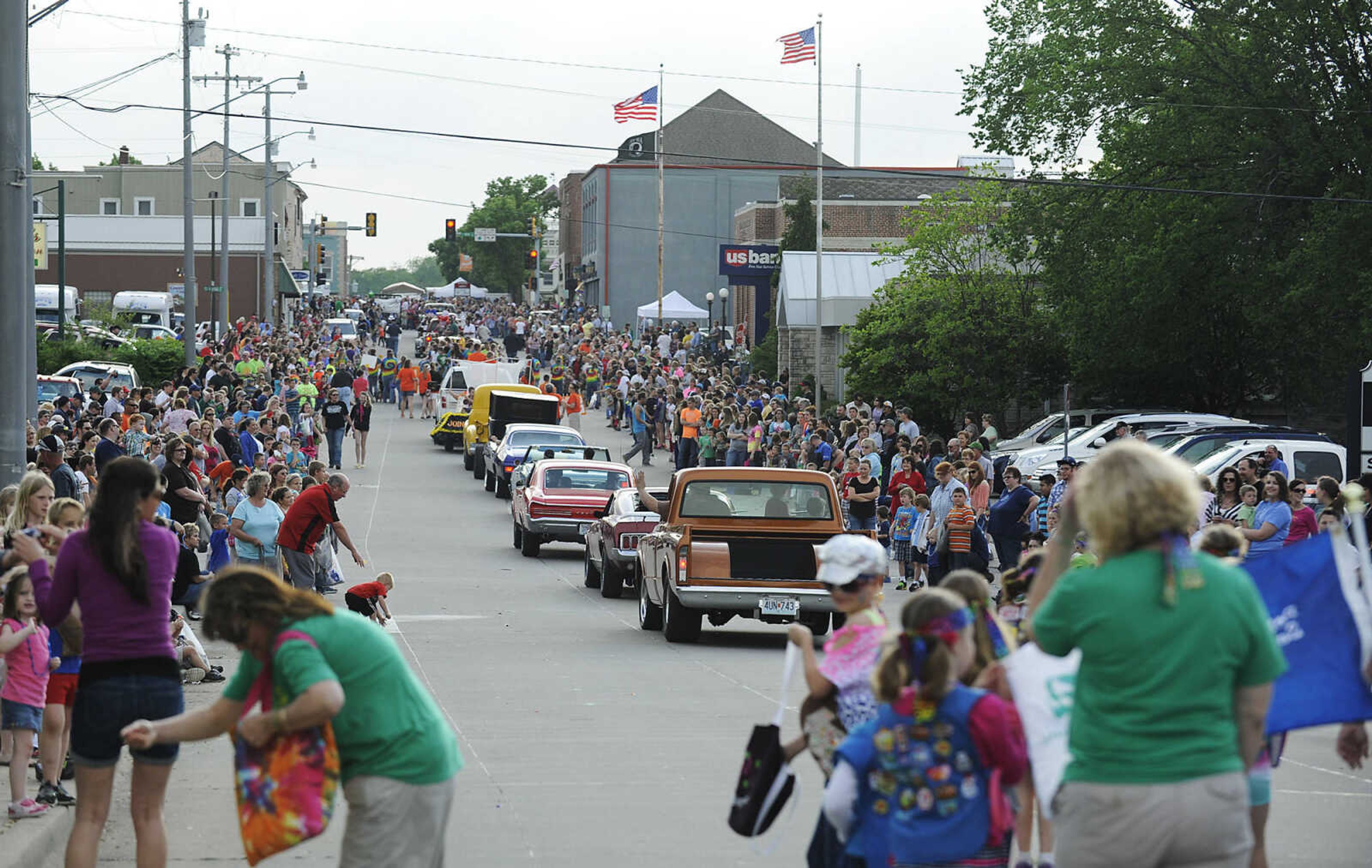 The Perryville Mayfest Parade Friday, May 10, in Perryville, Mo. This year's Mayfest theme is Peace, Love, Perryville Mayfest.